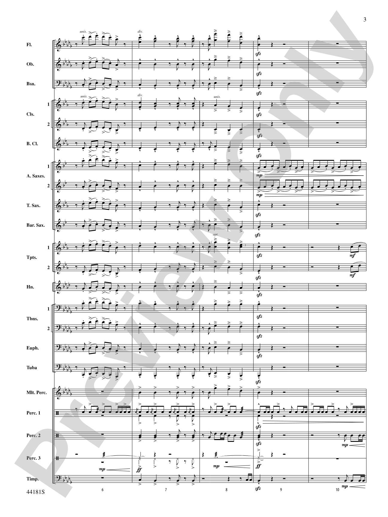 Reign of Fire: Concert Band Conductor Score & Parts