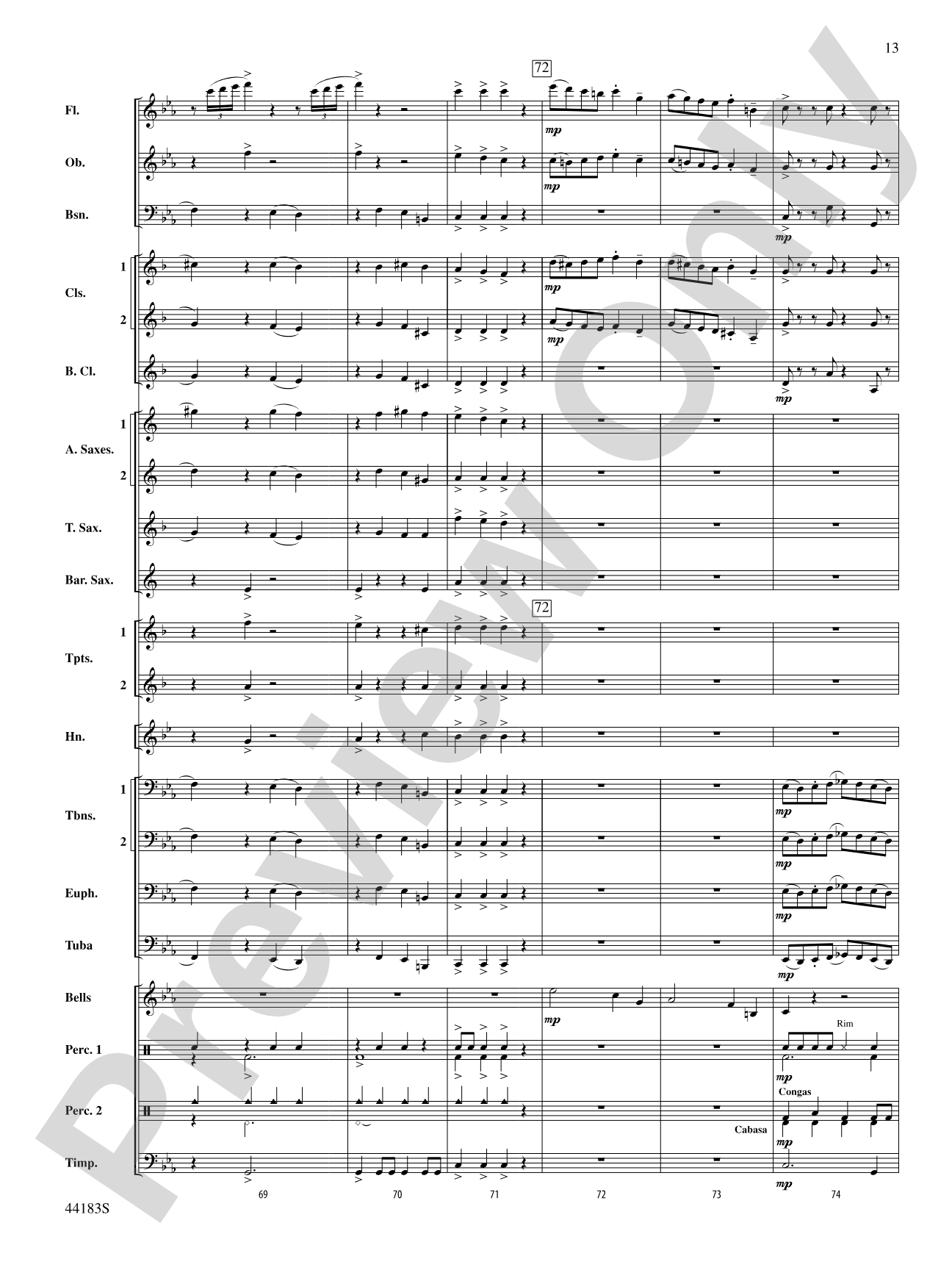 Cobra Dance: Concert Band Conductor Score & Parts