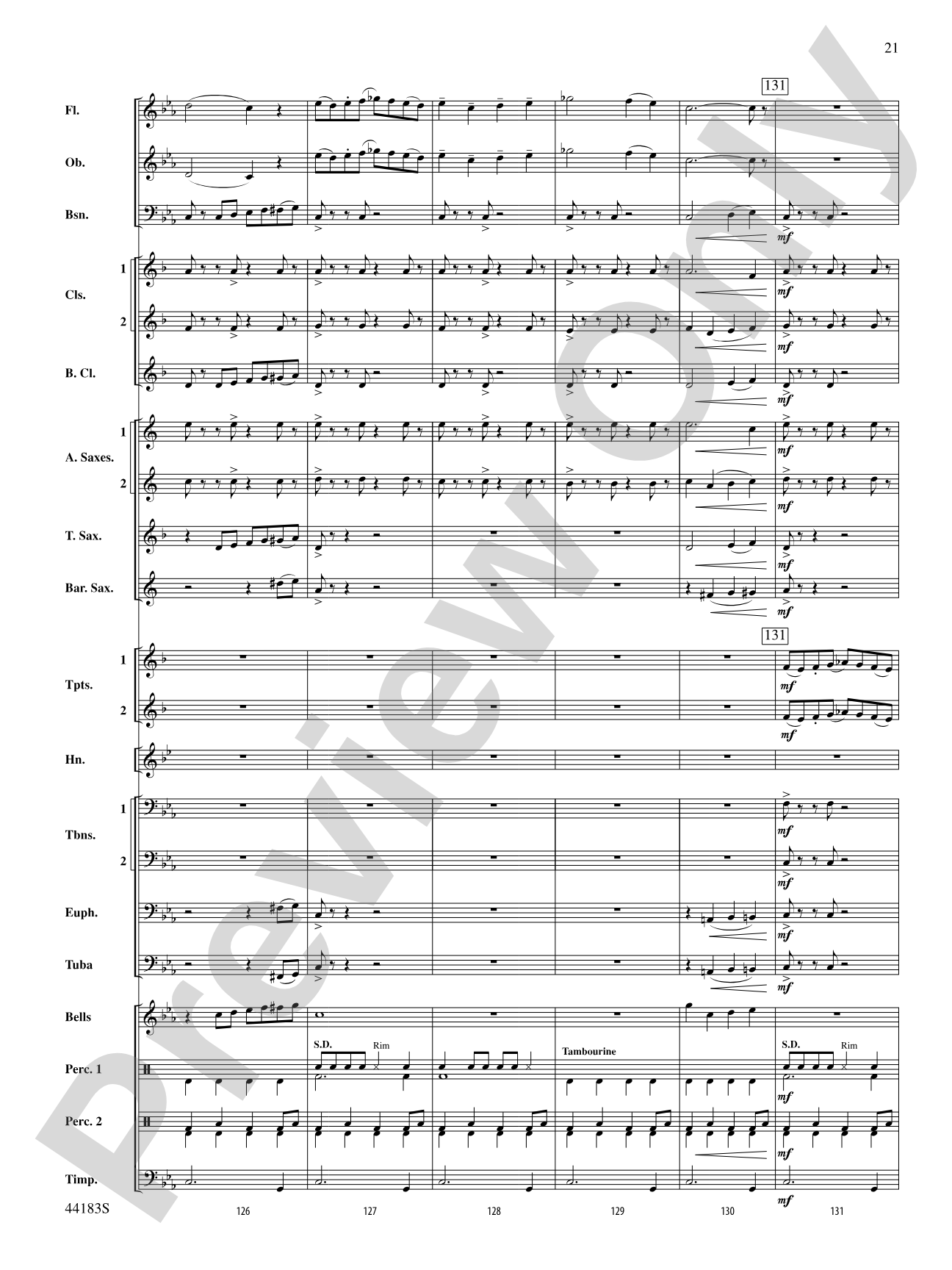 Cobra Dance: Concert Band Conductor Score & Parts