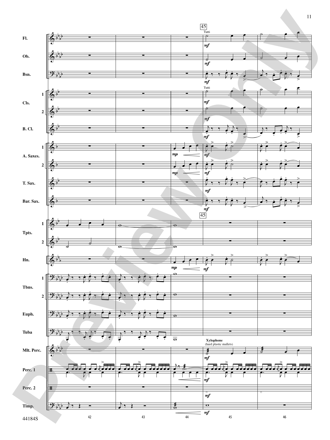 Hsien: Concert Band Conductor Score & Parts