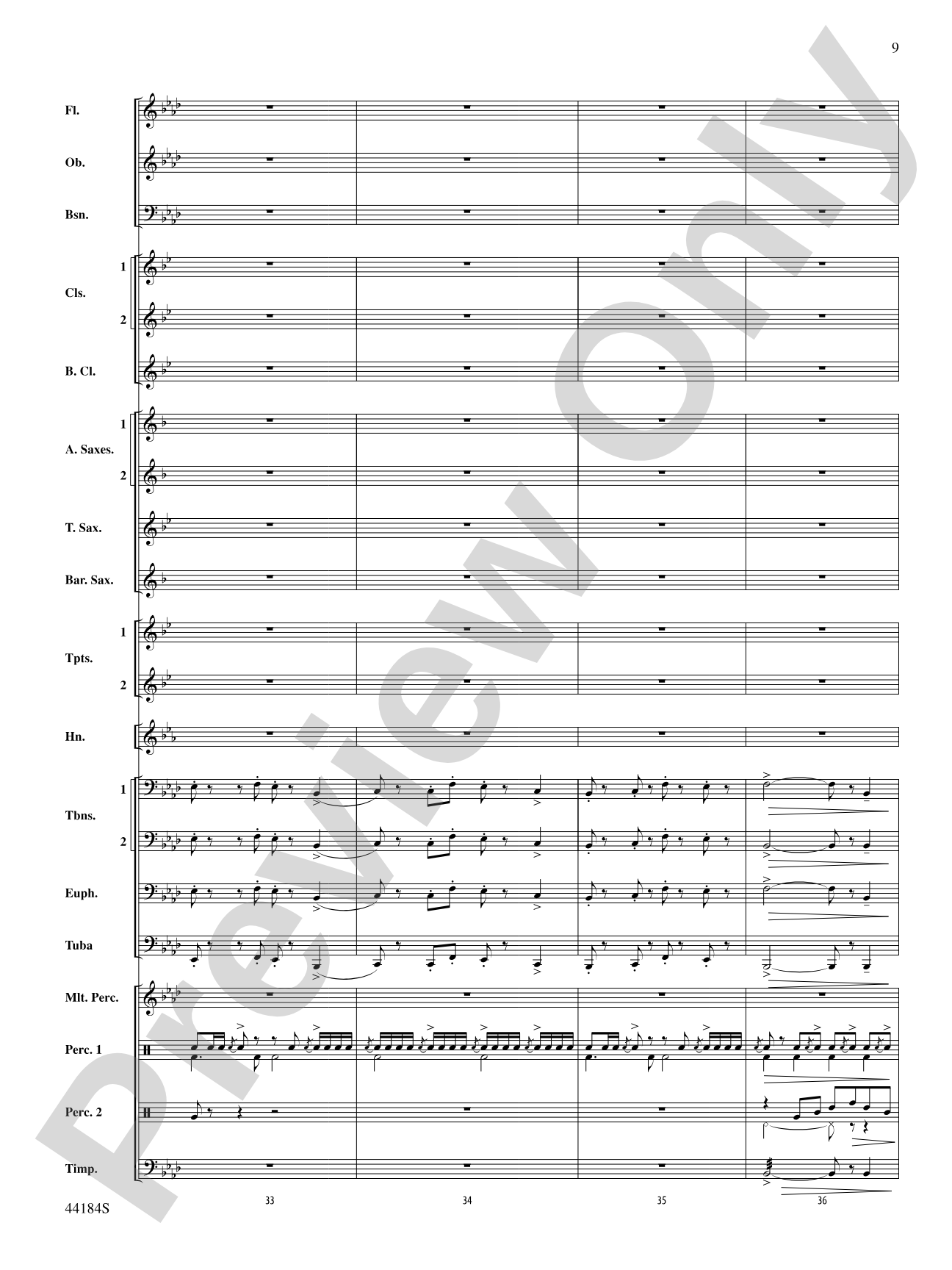 Hsien: Concert Band Conductor Score & Parts