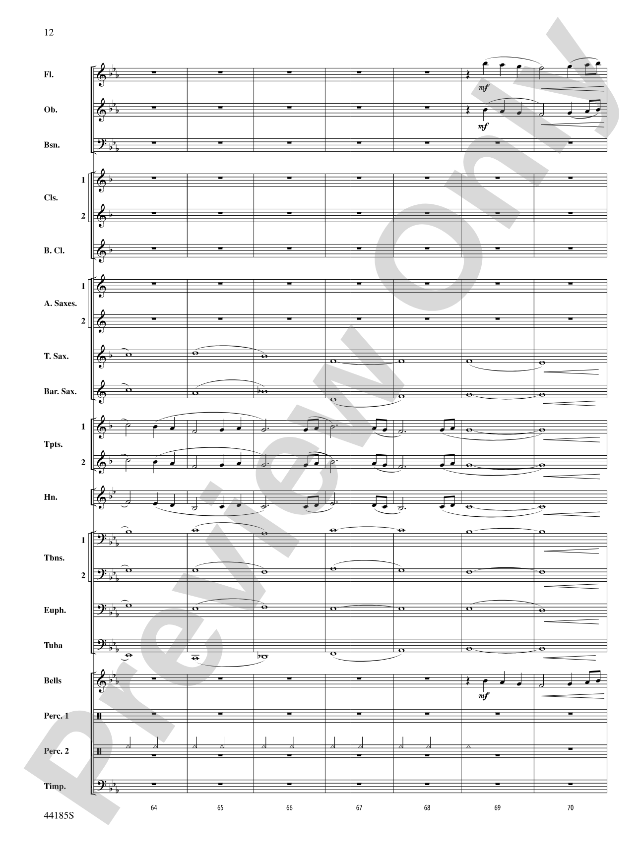 Mill Mountain Vistas: Concert Band Conductor Score & Parts