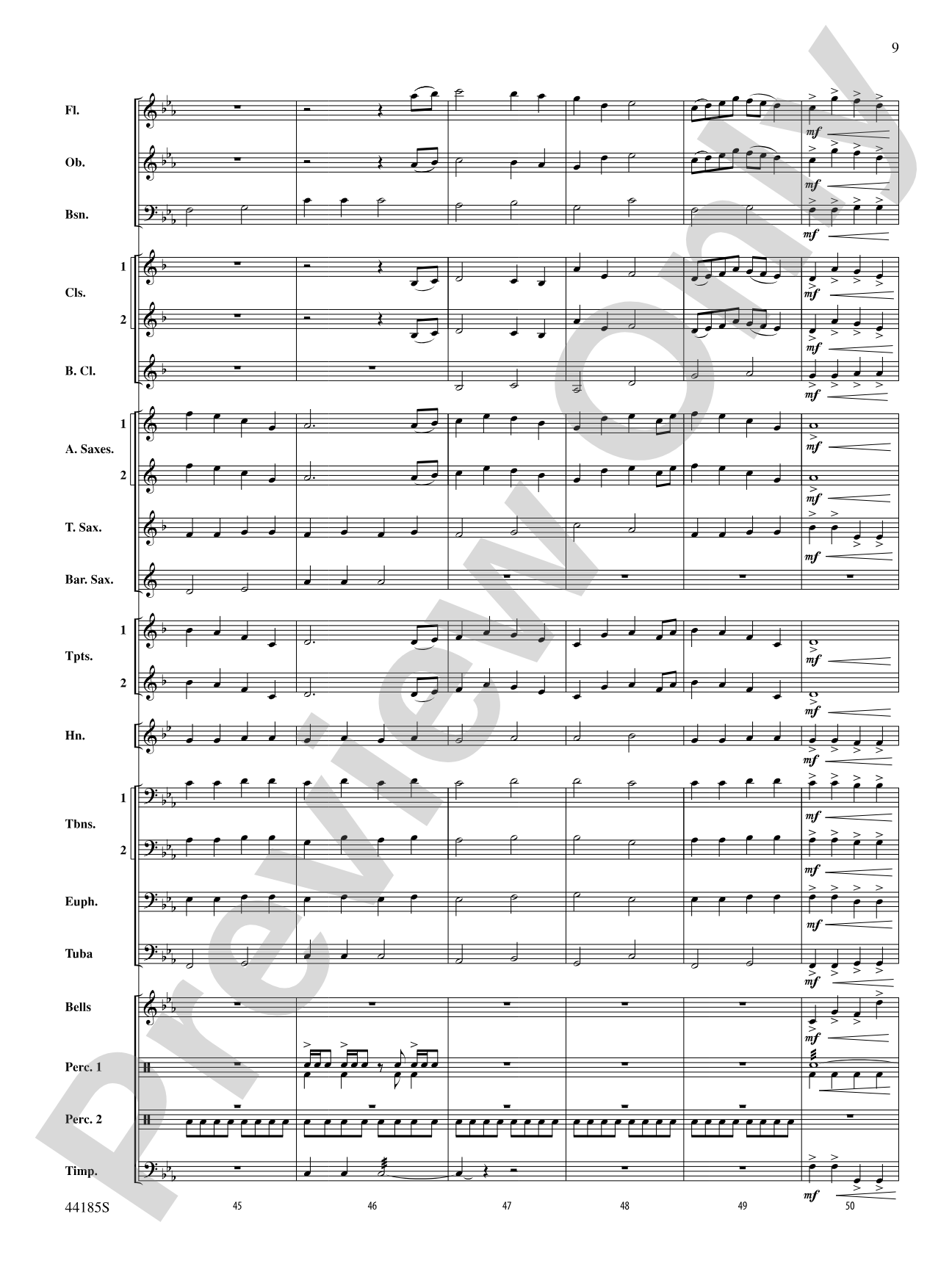 Mill Mountain Vistas: Concert Band Conductor Score & Parts