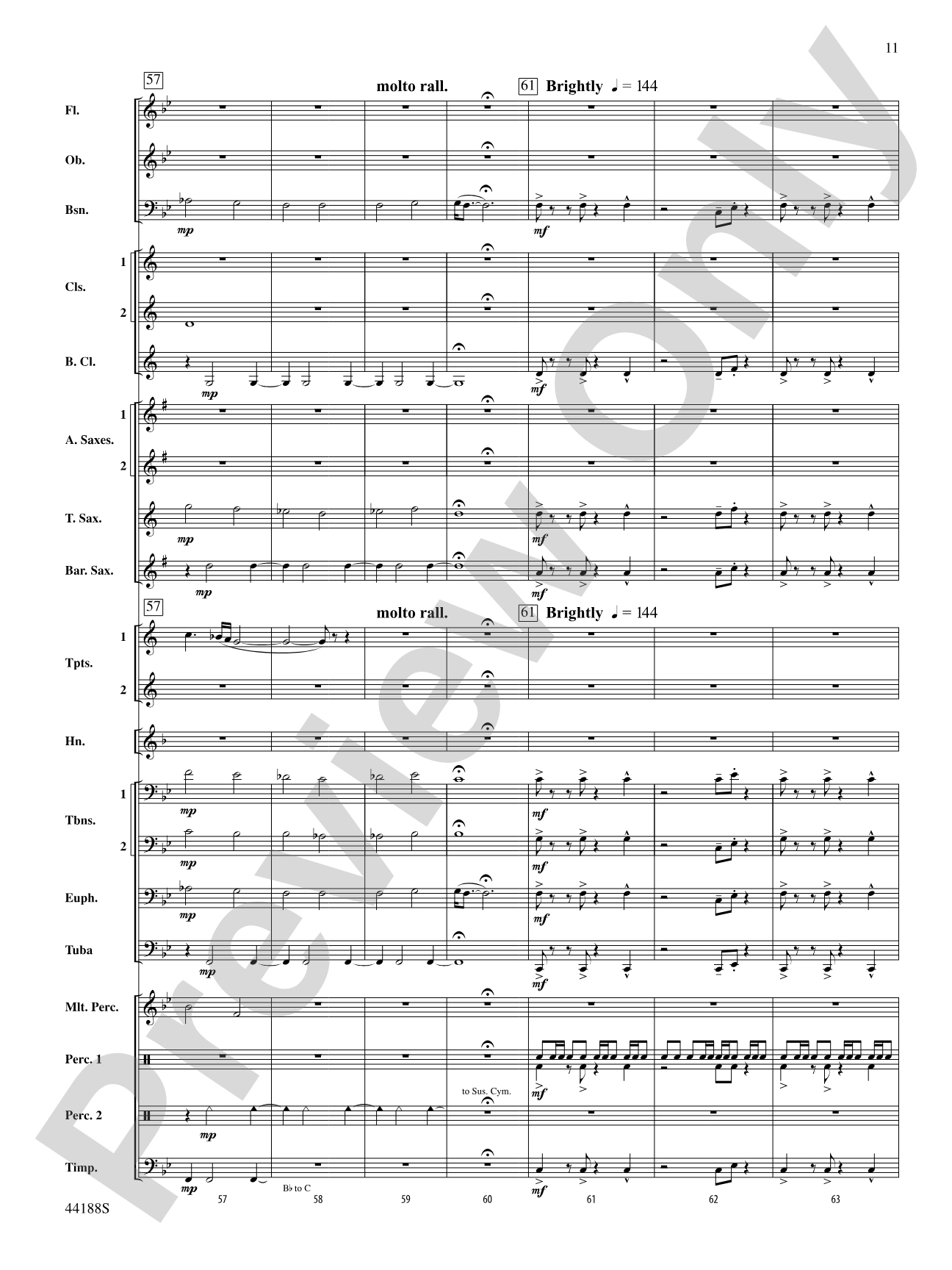 Vectors: Concert Band Conductor Score & Parts