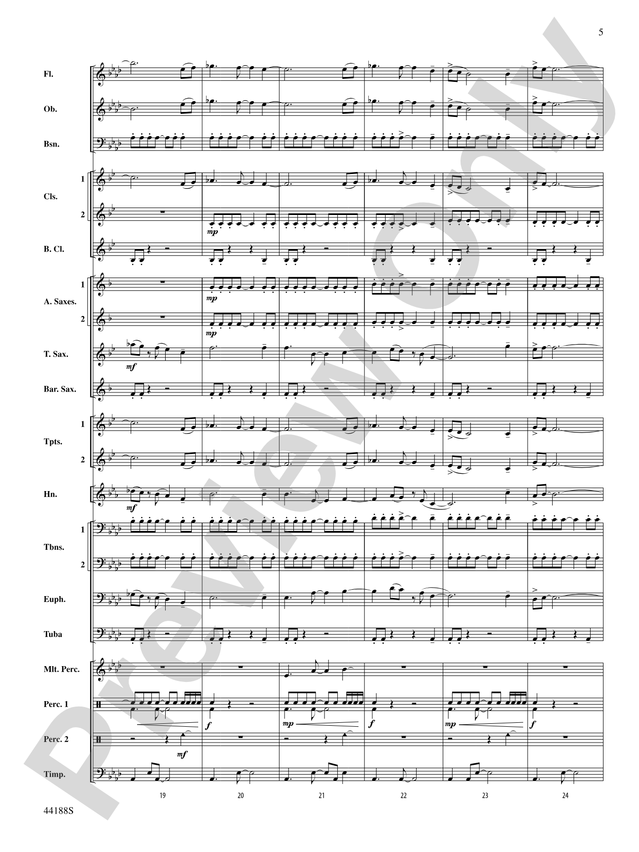 Vectors: Concert Band Conductor Score & Parts