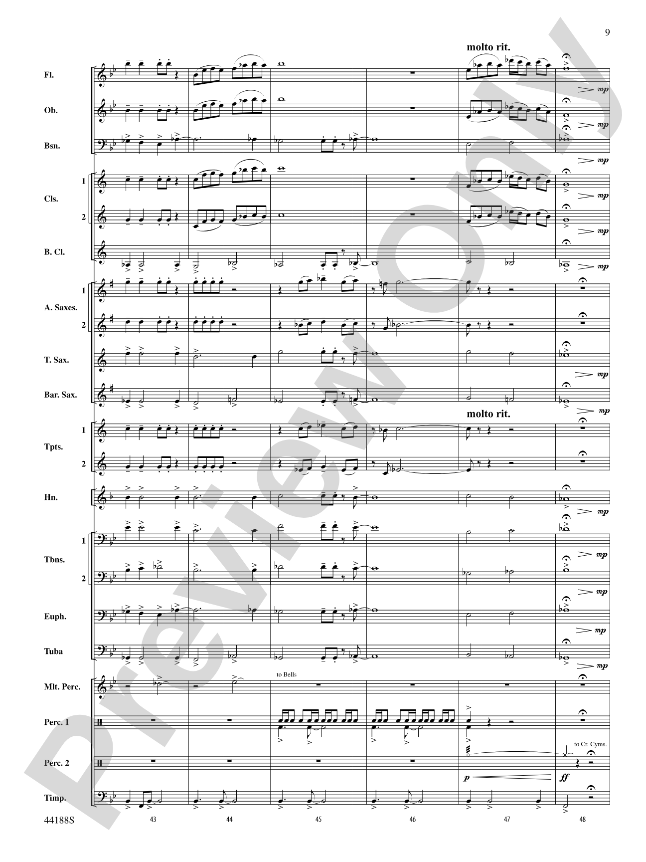 Vectors: Concert Band Conductor Score & Parts