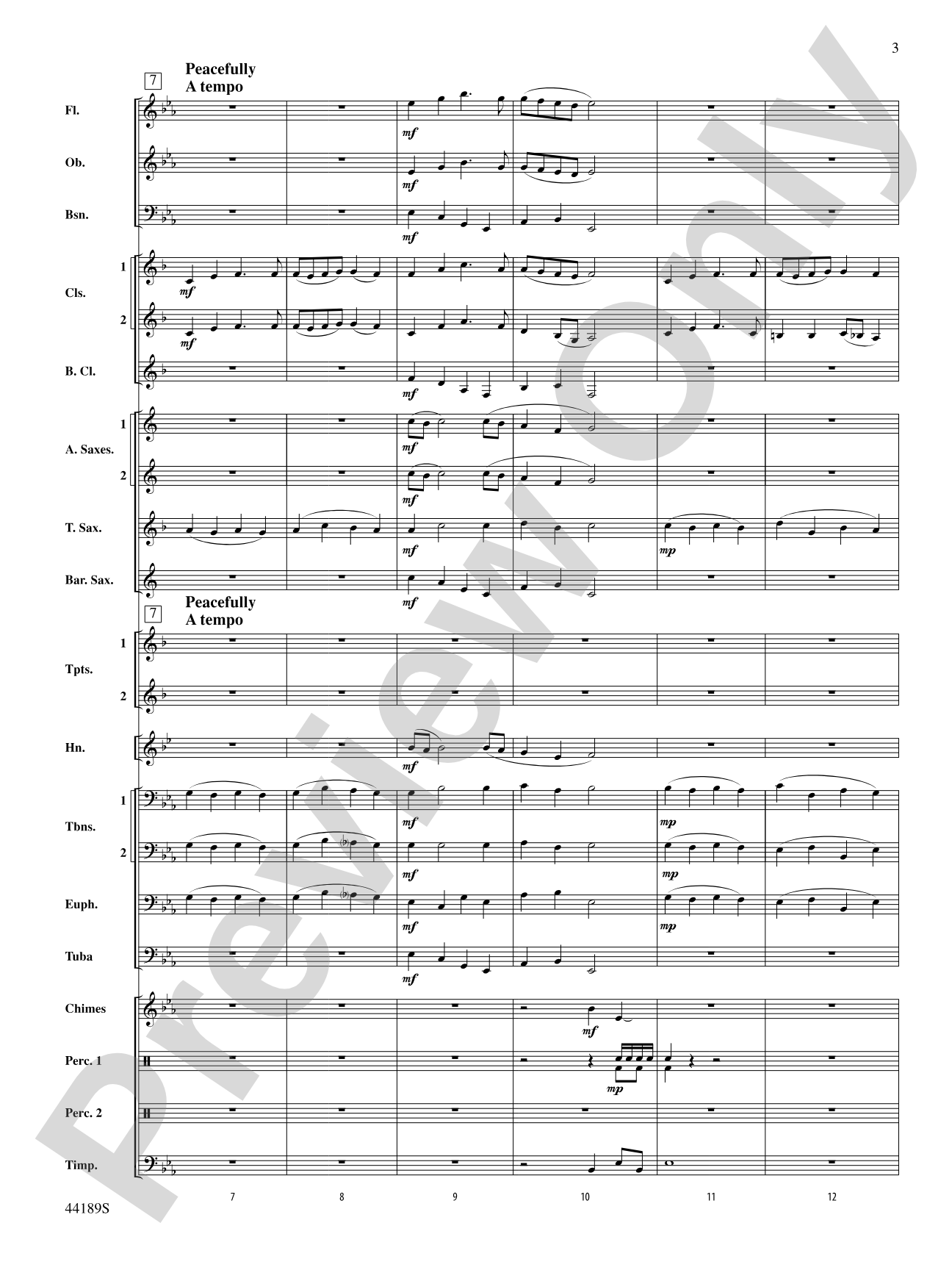 Once in Royal David's City: Concert Band Conductor Score & Parts