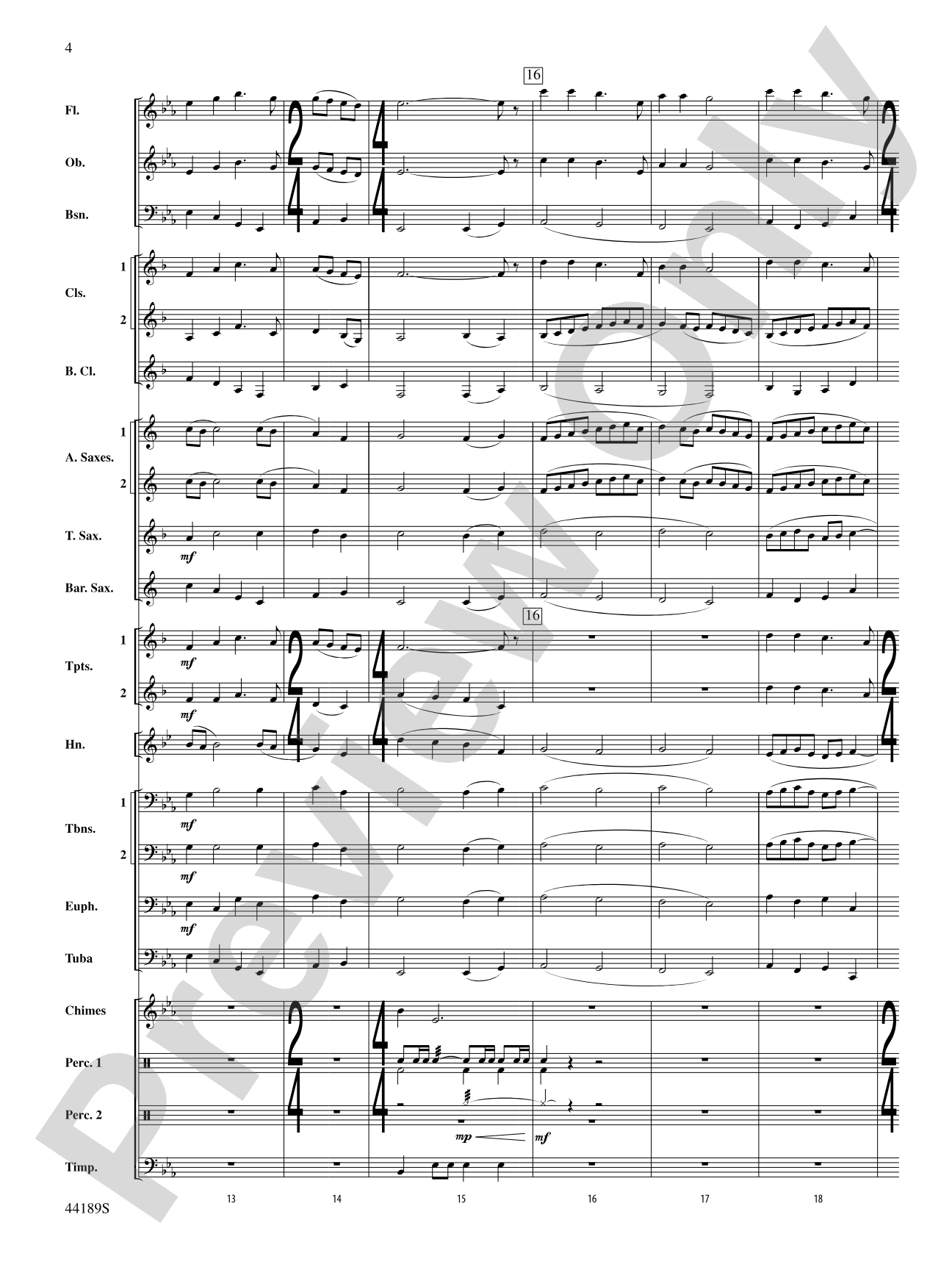 Once in Royal David's City: Concert Band Conductor Score & Parts