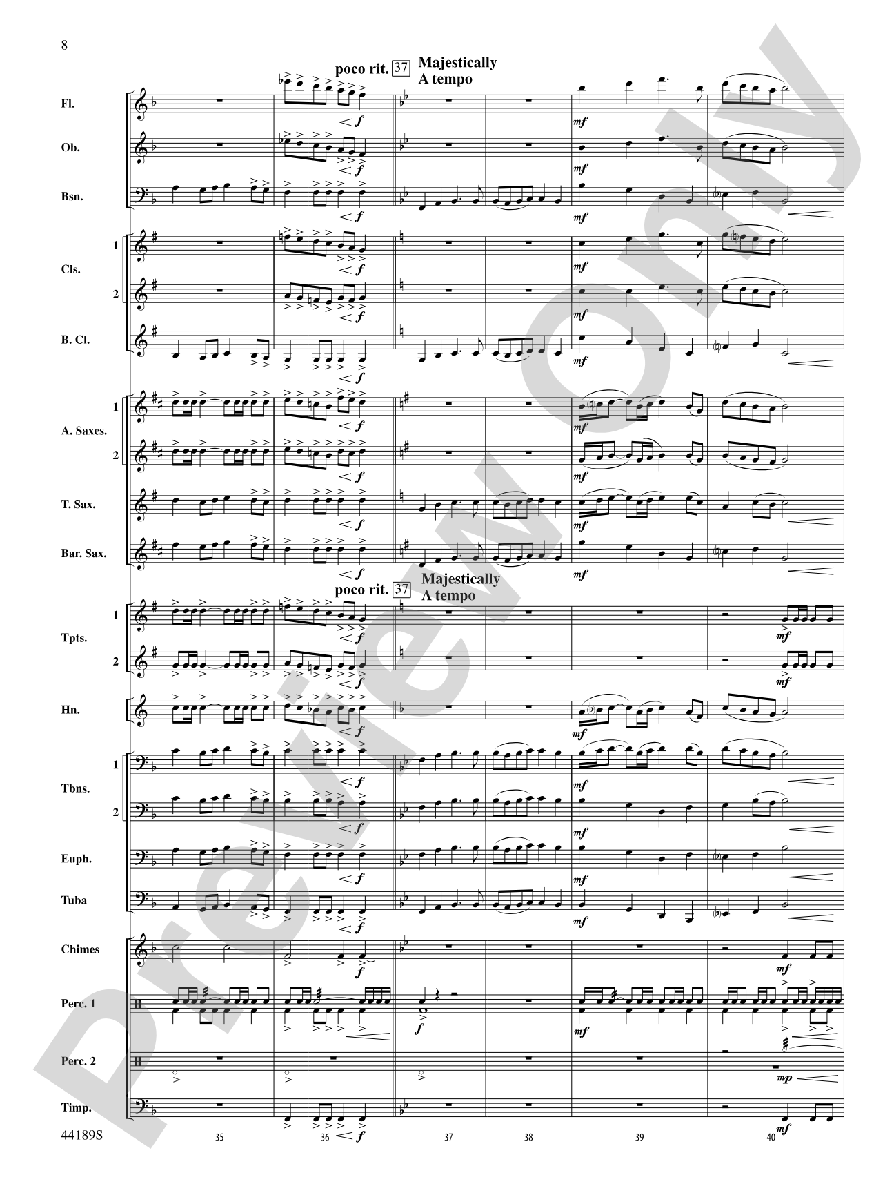 Once in Royal David's City: Concert Band Conductor Score & Parts
