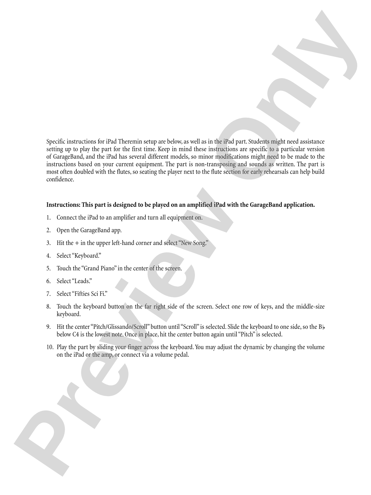 The Haunted Carousel: Score