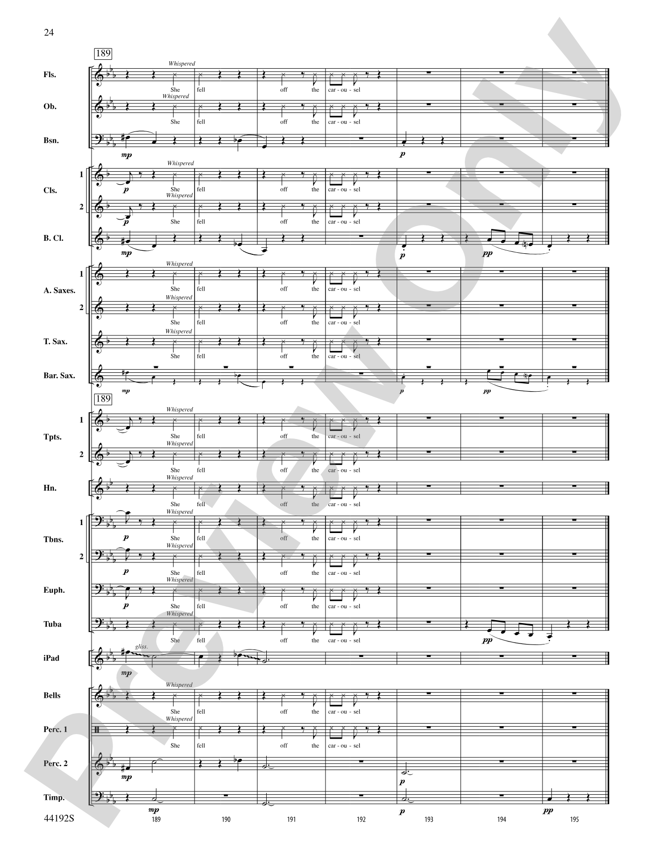 The Haunted Carousel: Score