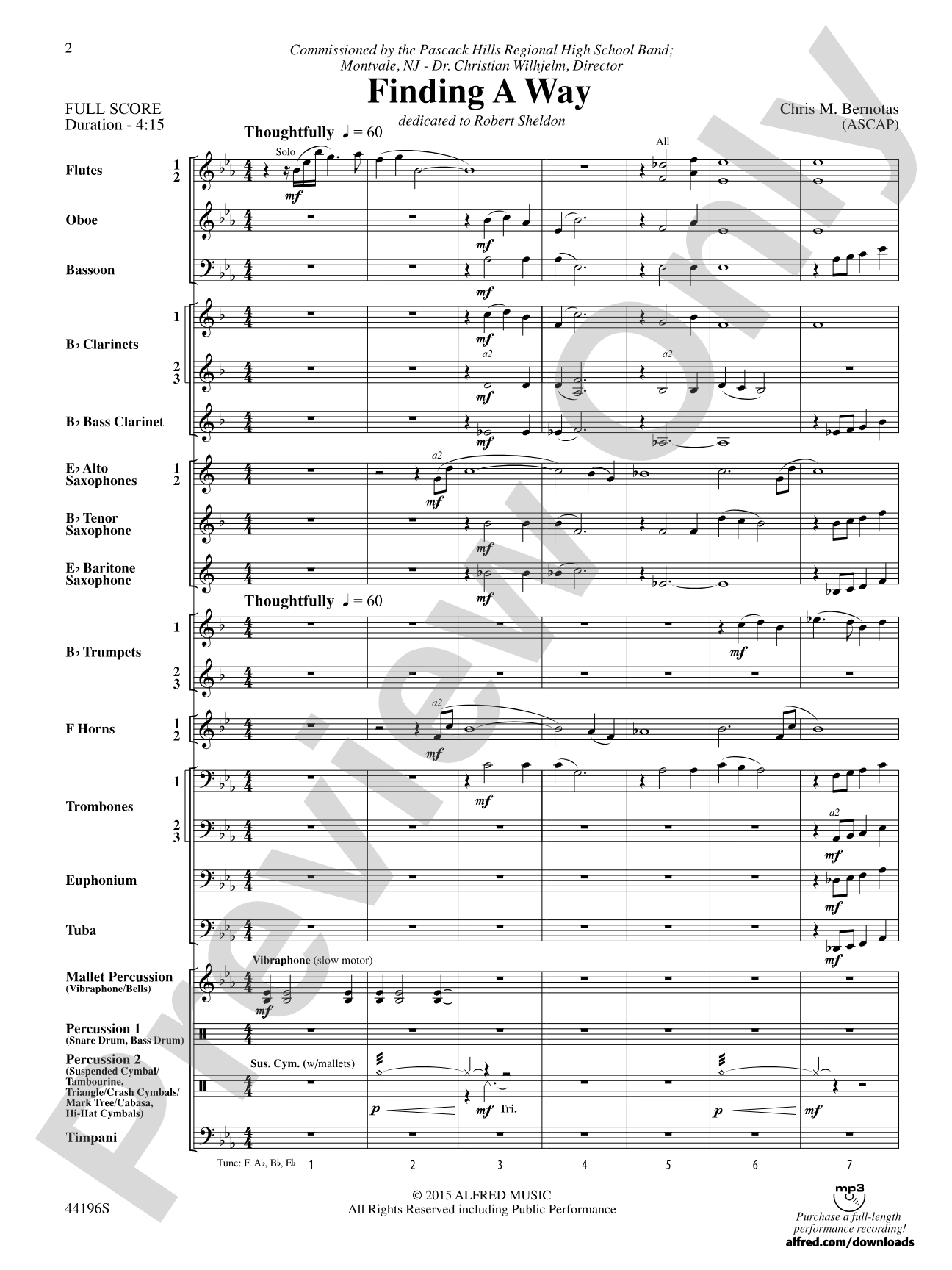 Finding a Way: Concert Band Conductor Score & Parts