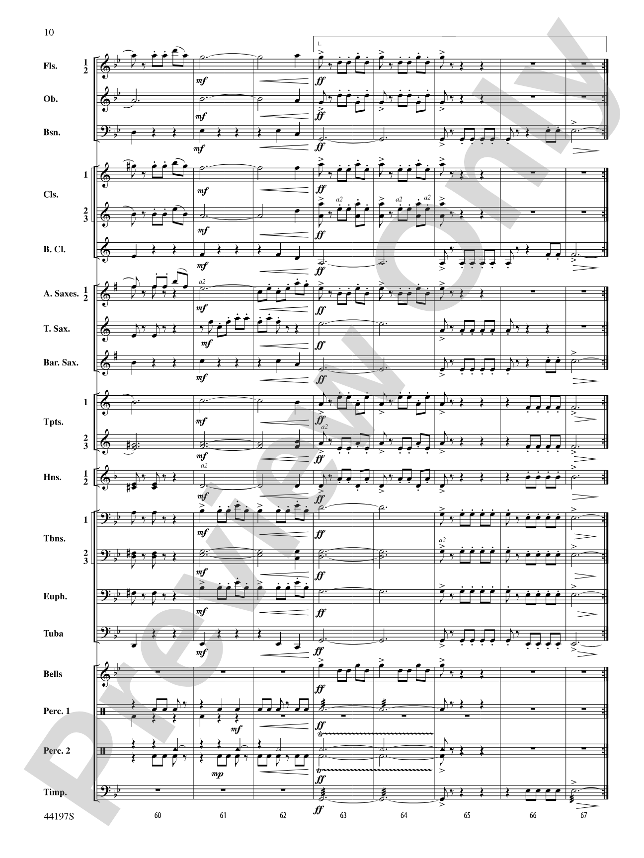 Scherzo Fantastique Excerpts: Concert Band Conductor Score & Parts