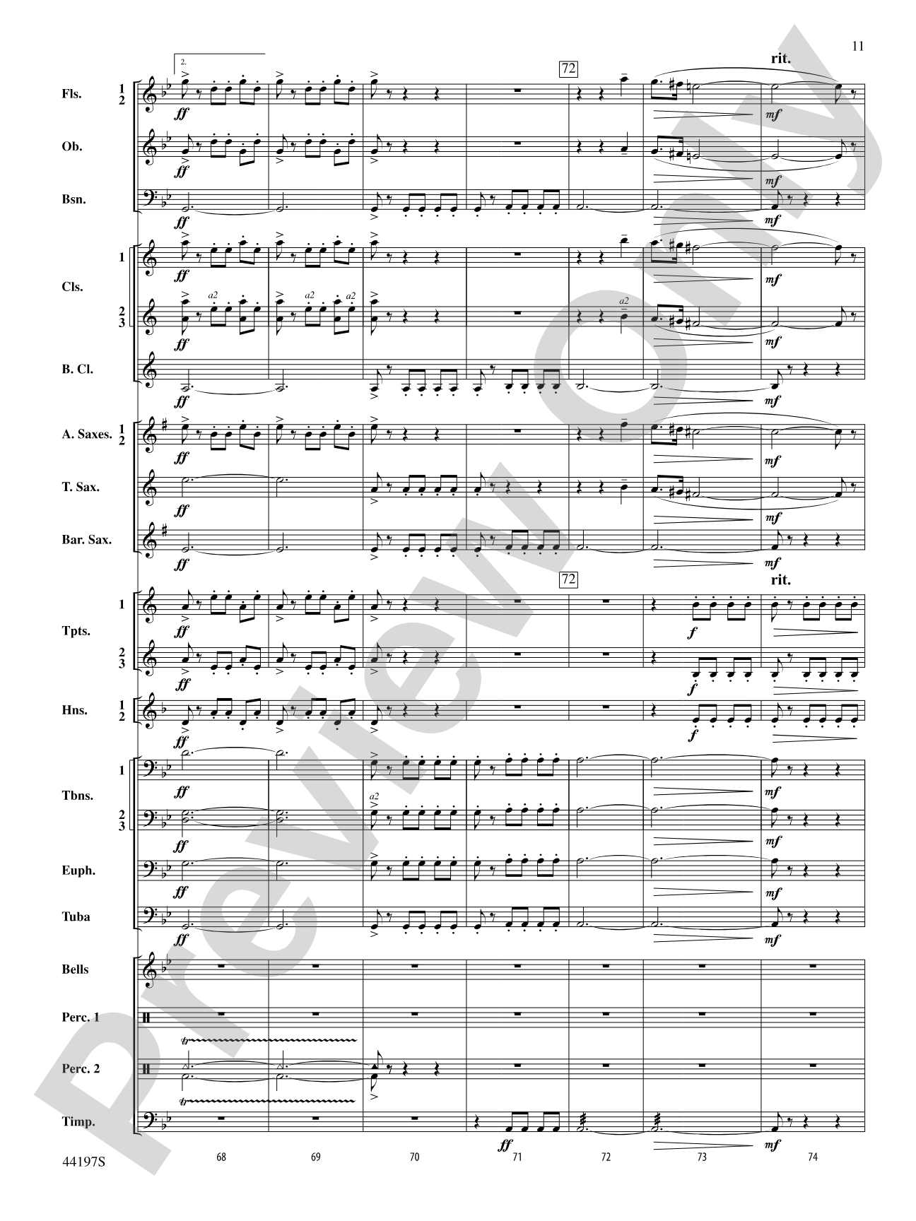 Scherzo Fantastique Excerpts: Concert Band Conductor Score & Parts