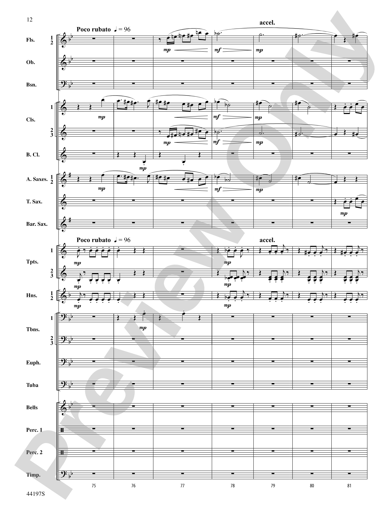 Scherzo Fantastique Excerpts: Concert Band Conductor Score & Parts
