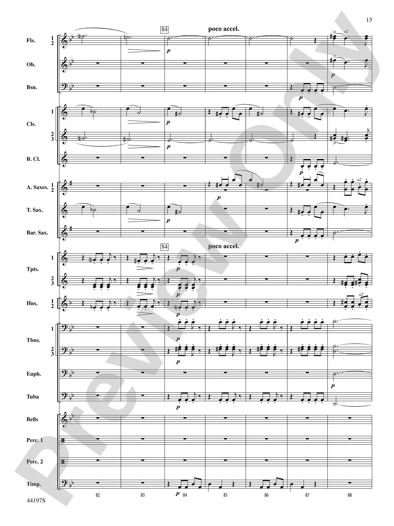 Scherzo Fantastique Excerpts: Concert Band Conductor Score & Parts