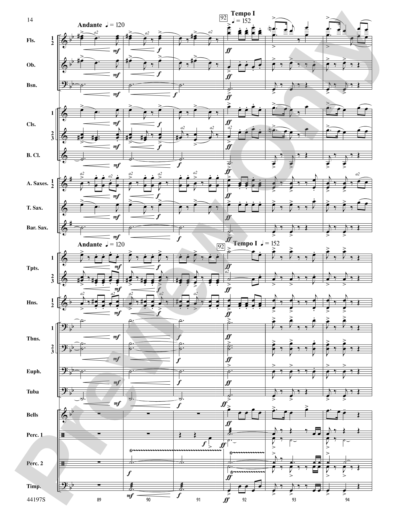 Scherzo Fantastique Excerpts: Concert Band Conductor Score & Parts
