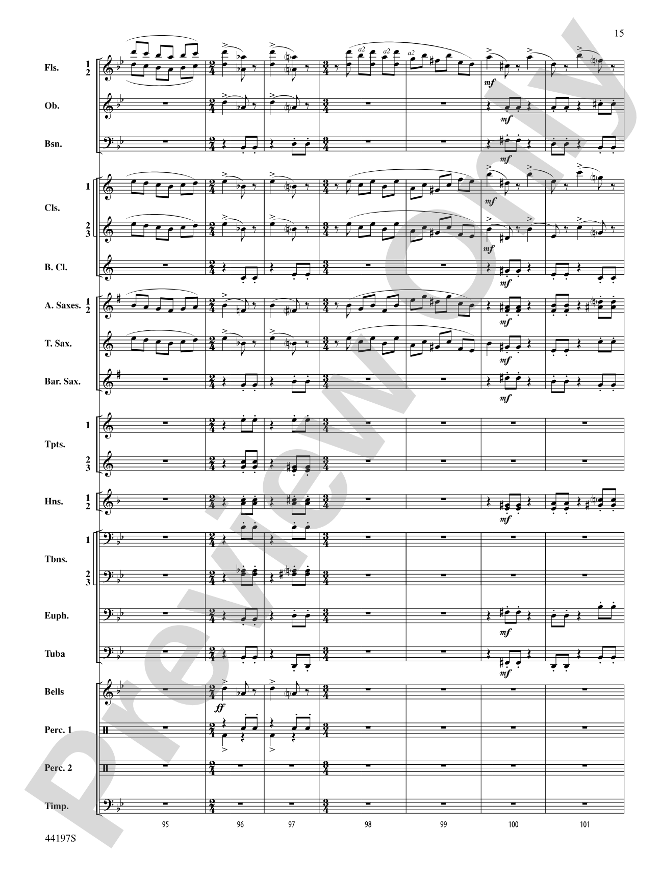 Scherzo Fantastique Excerpts: Concert Band Conductor Score & Parts