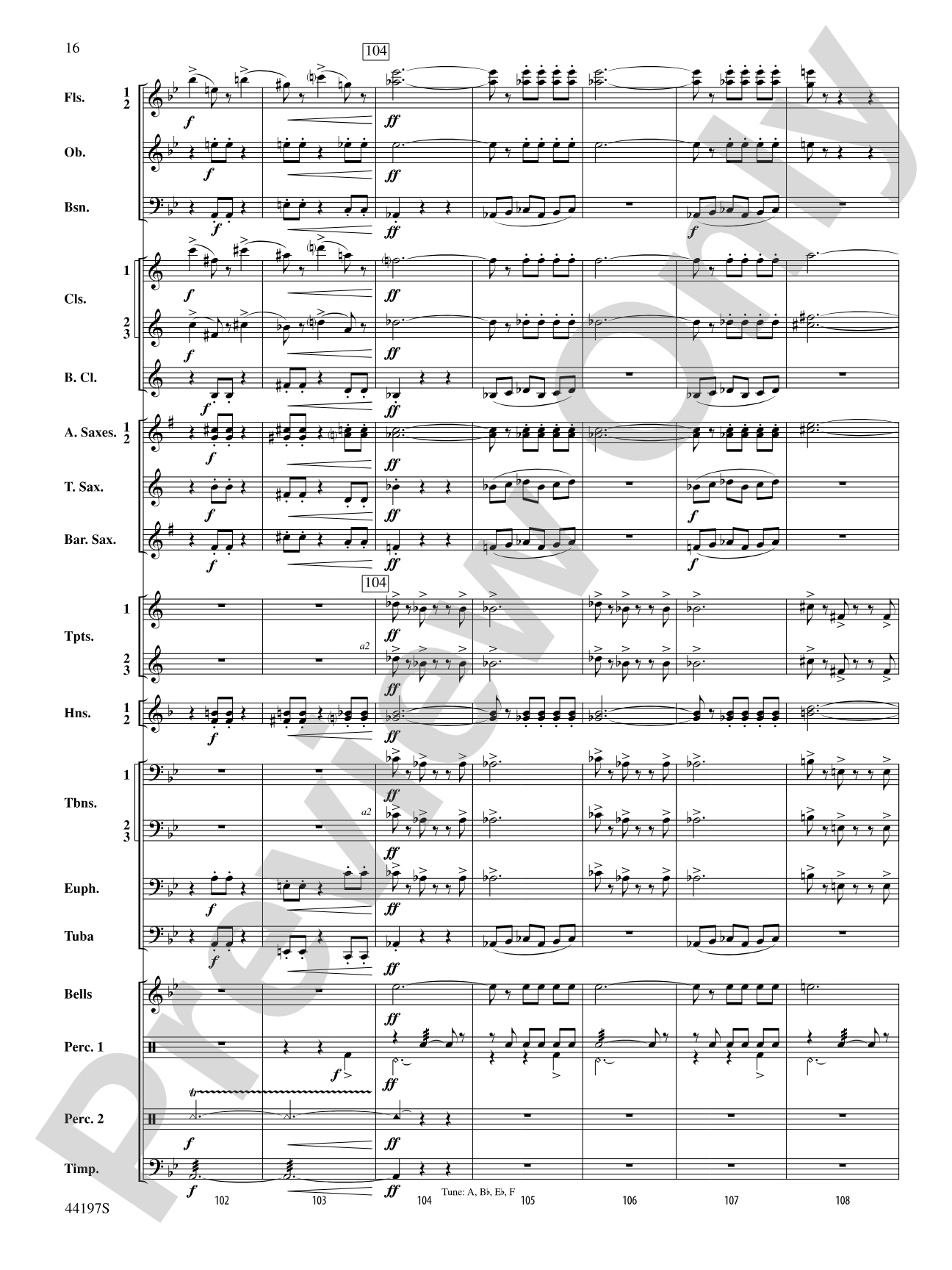 Scherzo Fantastique Excerpts: Concert Band Conductor Score & Parts