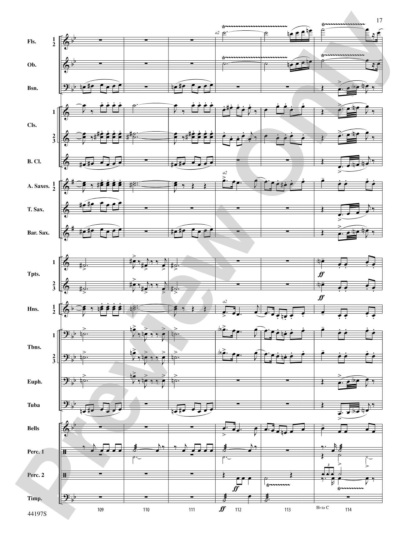 Scherzo Fantastique Excerpts: Concert Band Conductor Score & Parts