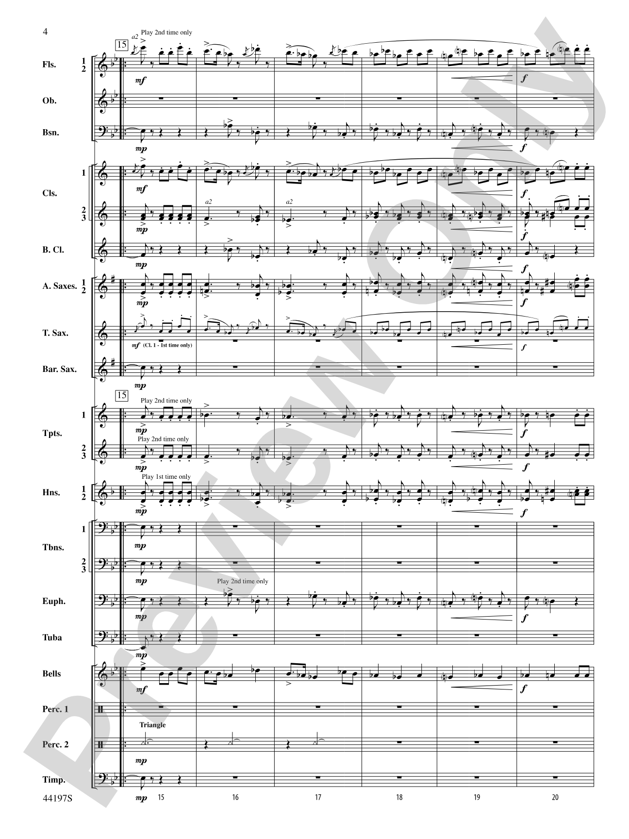 Scherzo Fantastique Excerpts: Concert Band Conductor Score & Parts