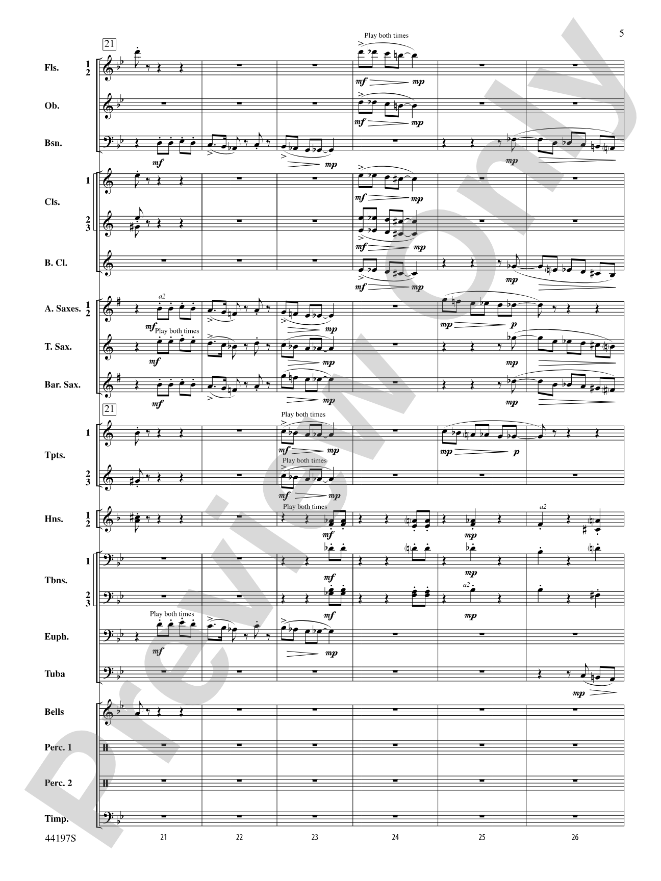 Scherzo Fantastique Excerpts: Concert Band Conductor Score & Parts