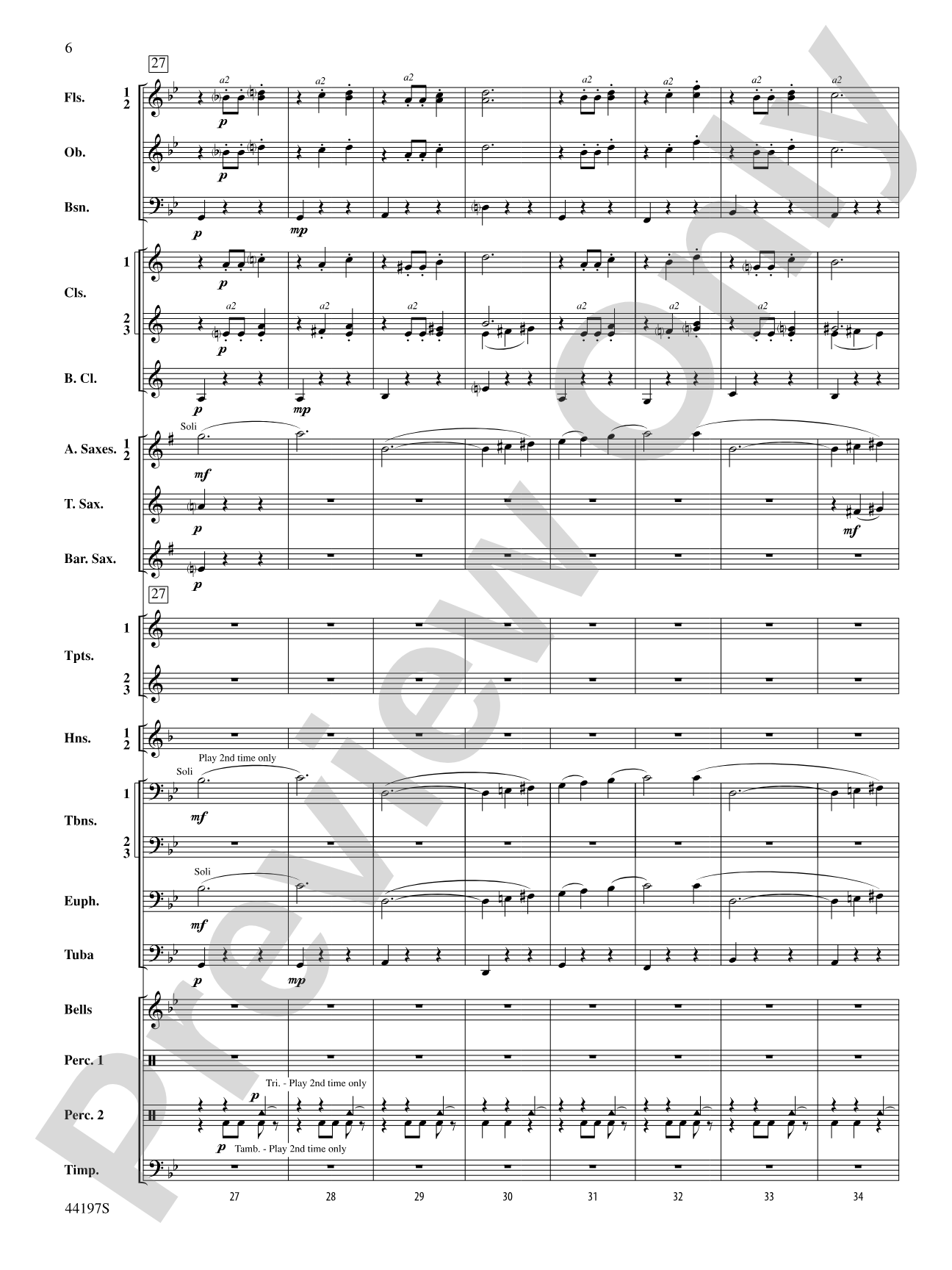 Scherzo Fantastique Excerpts: Concert Band Conductor Score & Parts