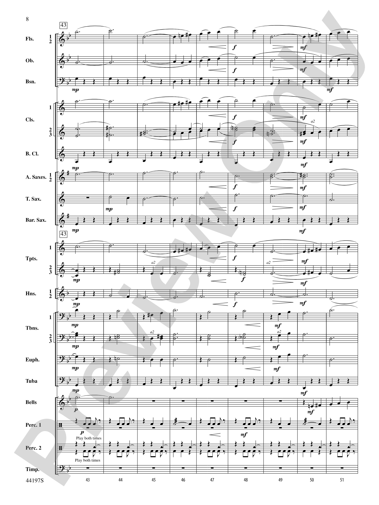Scherzo Fantastique Excerpts: Concert Band Conductor Score & Parts