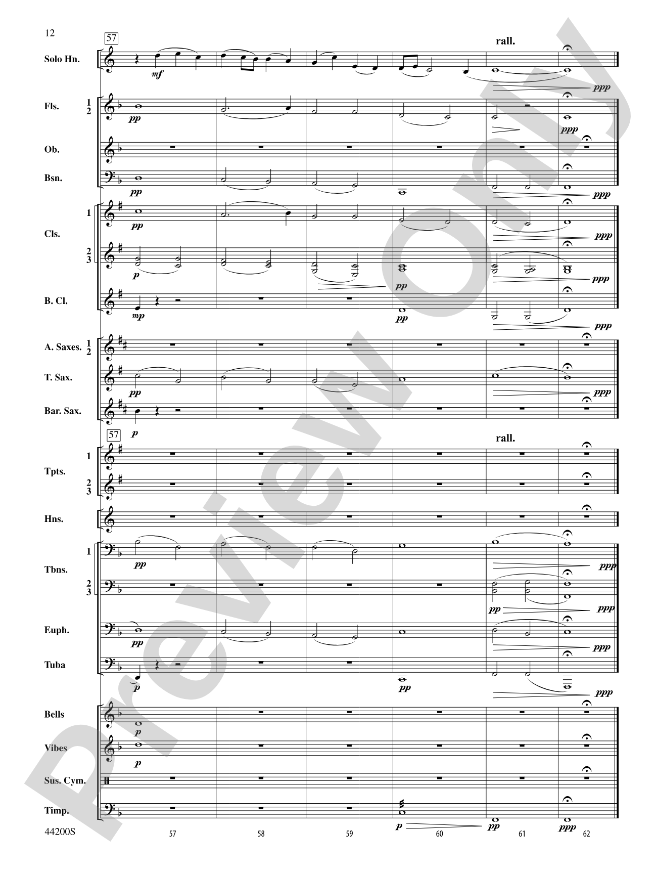 Serenade for Horn and Band: Concert Band Conductor Score & Parts