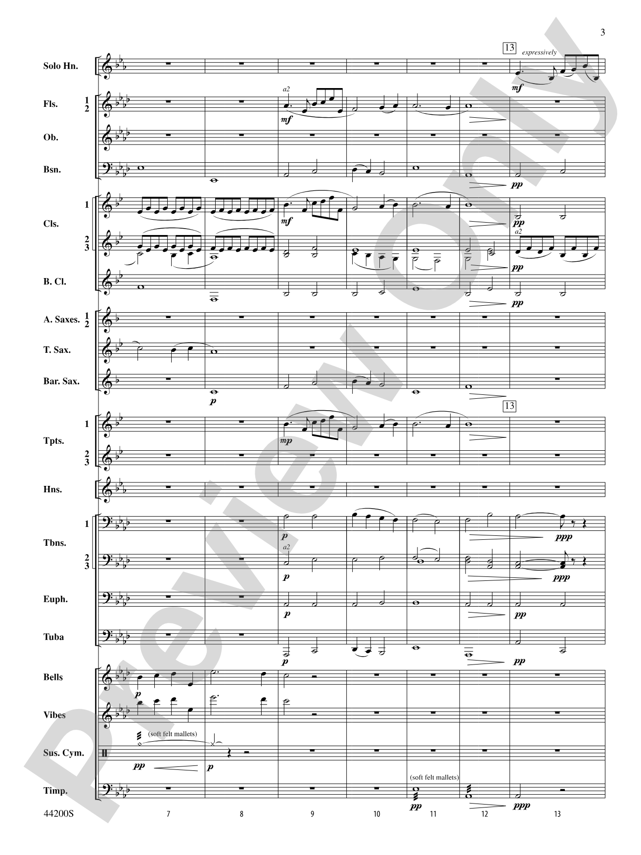 Serenade for Horn and Band: Concert Band Conductor Score & Parts