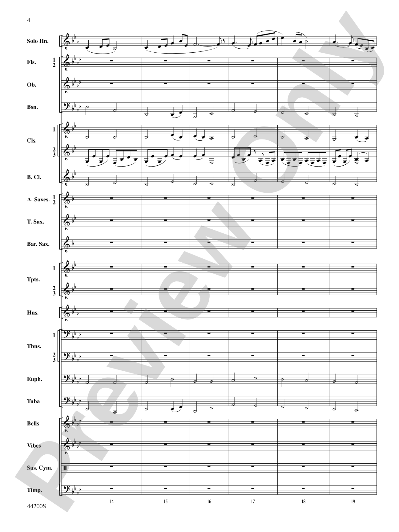 Serenade for Horn and Band: Concert Band Conductor Score & Parts