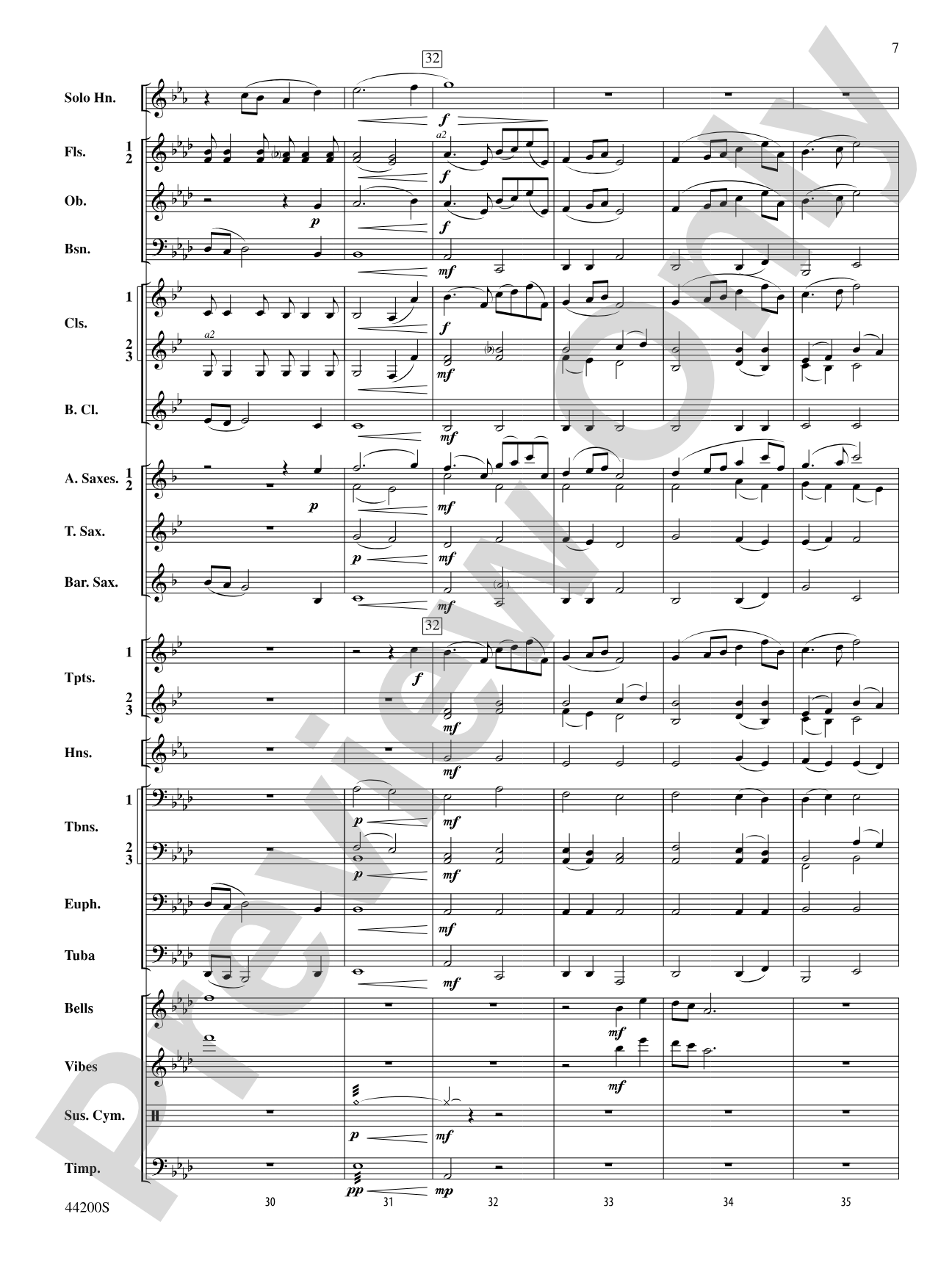 Serenade for Horn and Band: Concert Band Conductor Score & Parts