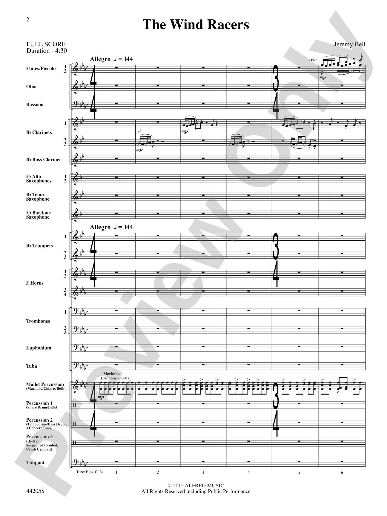 The Wind Racers: Concert Band Conductor Score & Parts