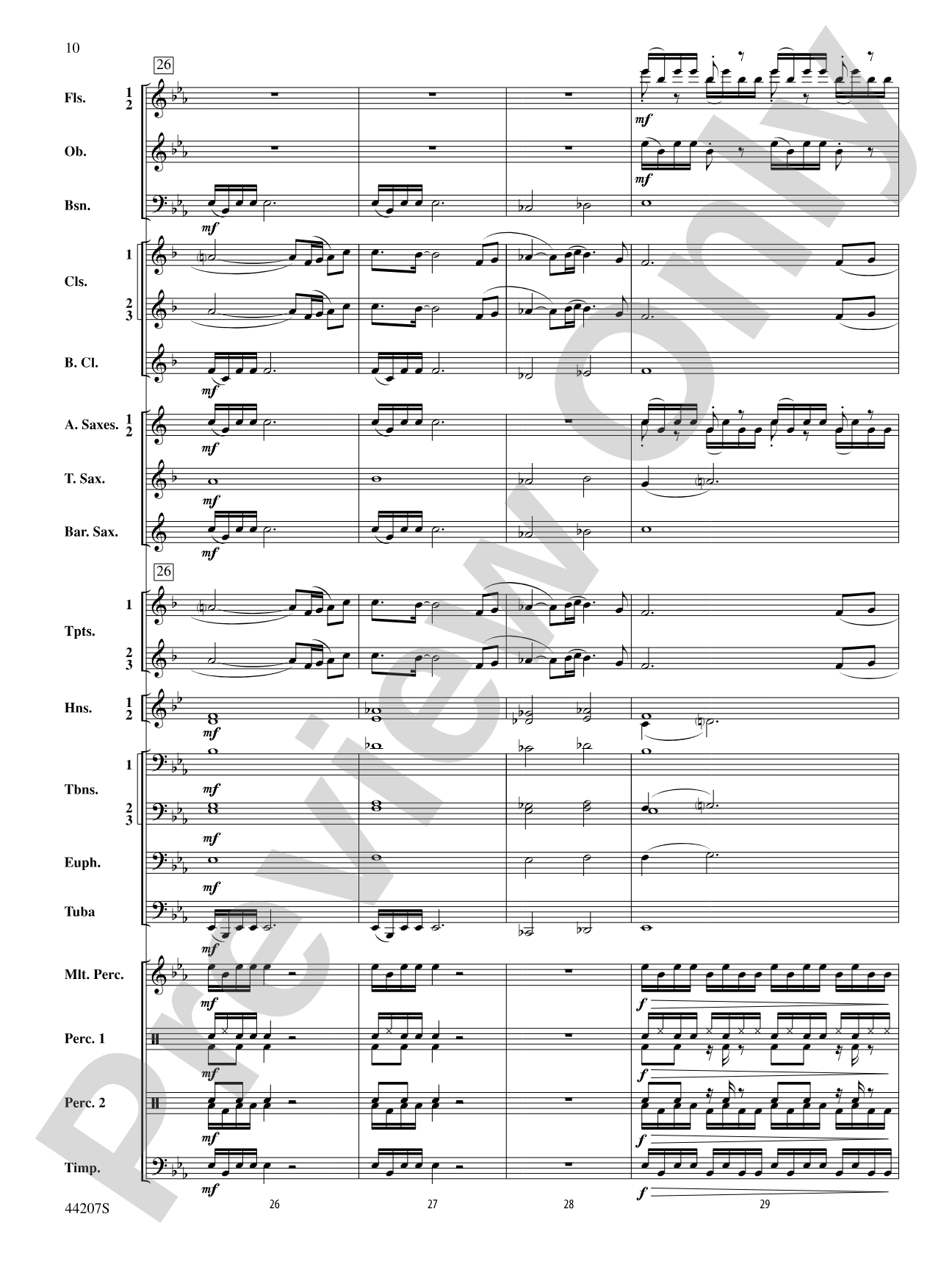 Paradiddles: Concert Band Conductor Score & Parts
