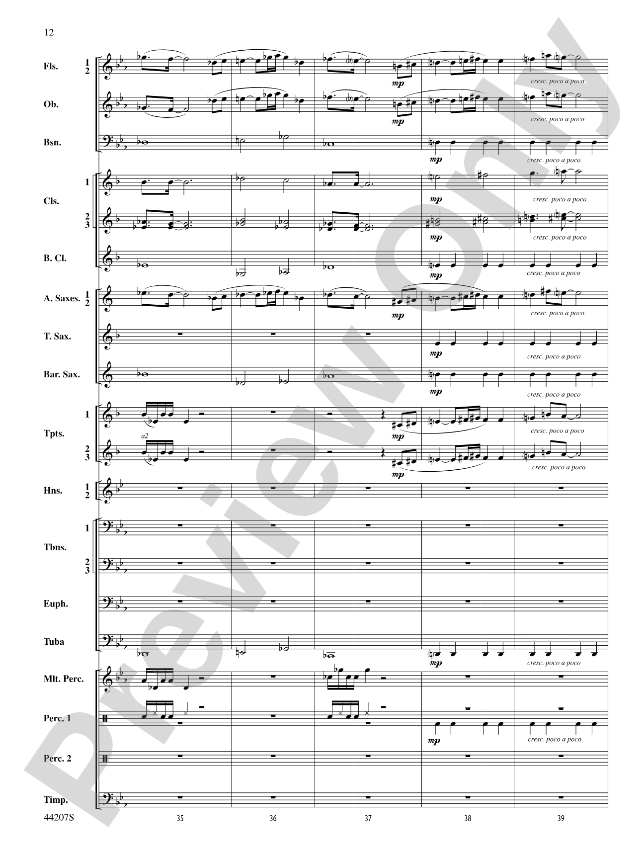 Paradiddles: Concert Band Conductor Score & Parts