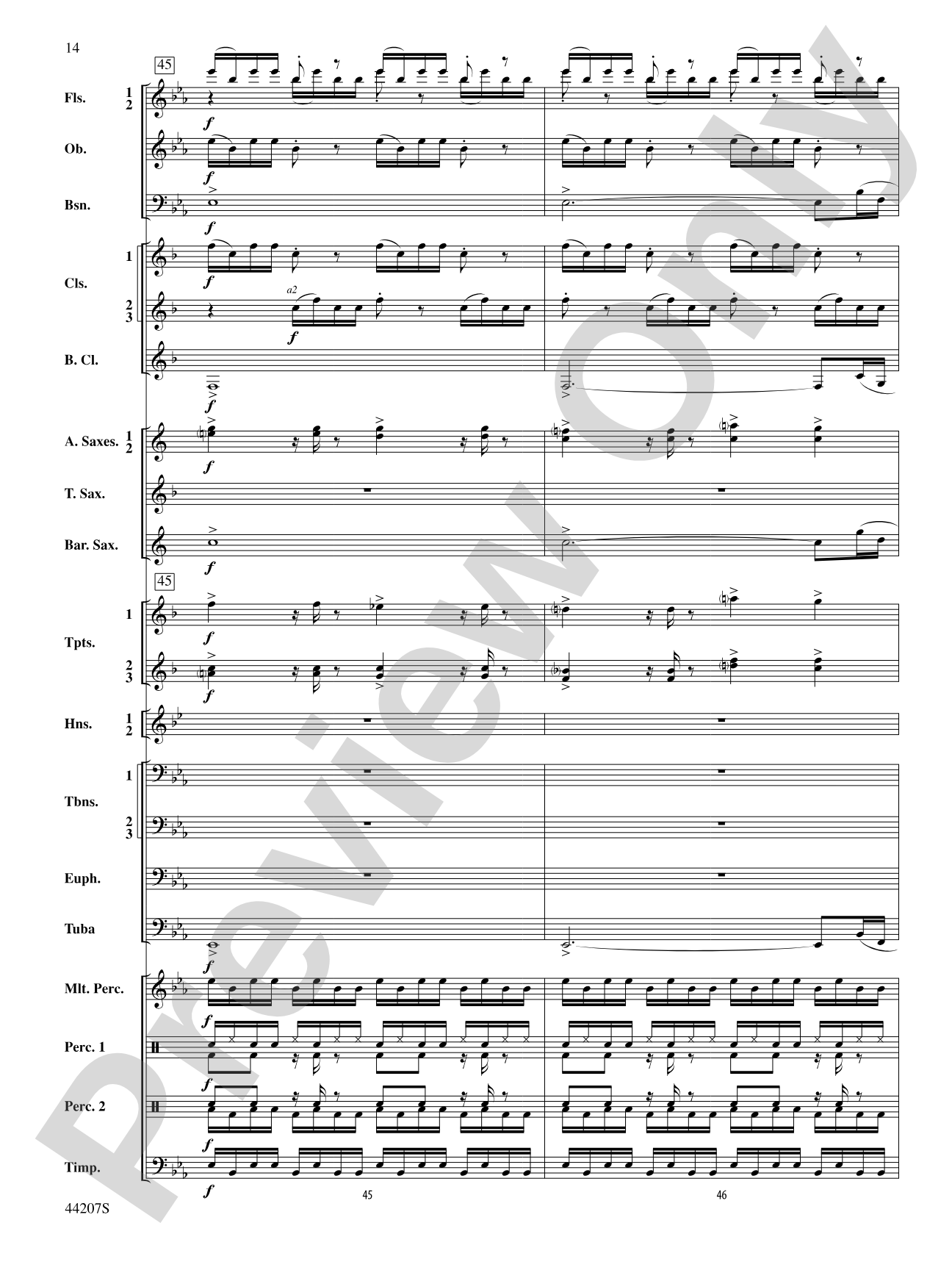 Paradiddles: Concert Band Conductor Score & Parts