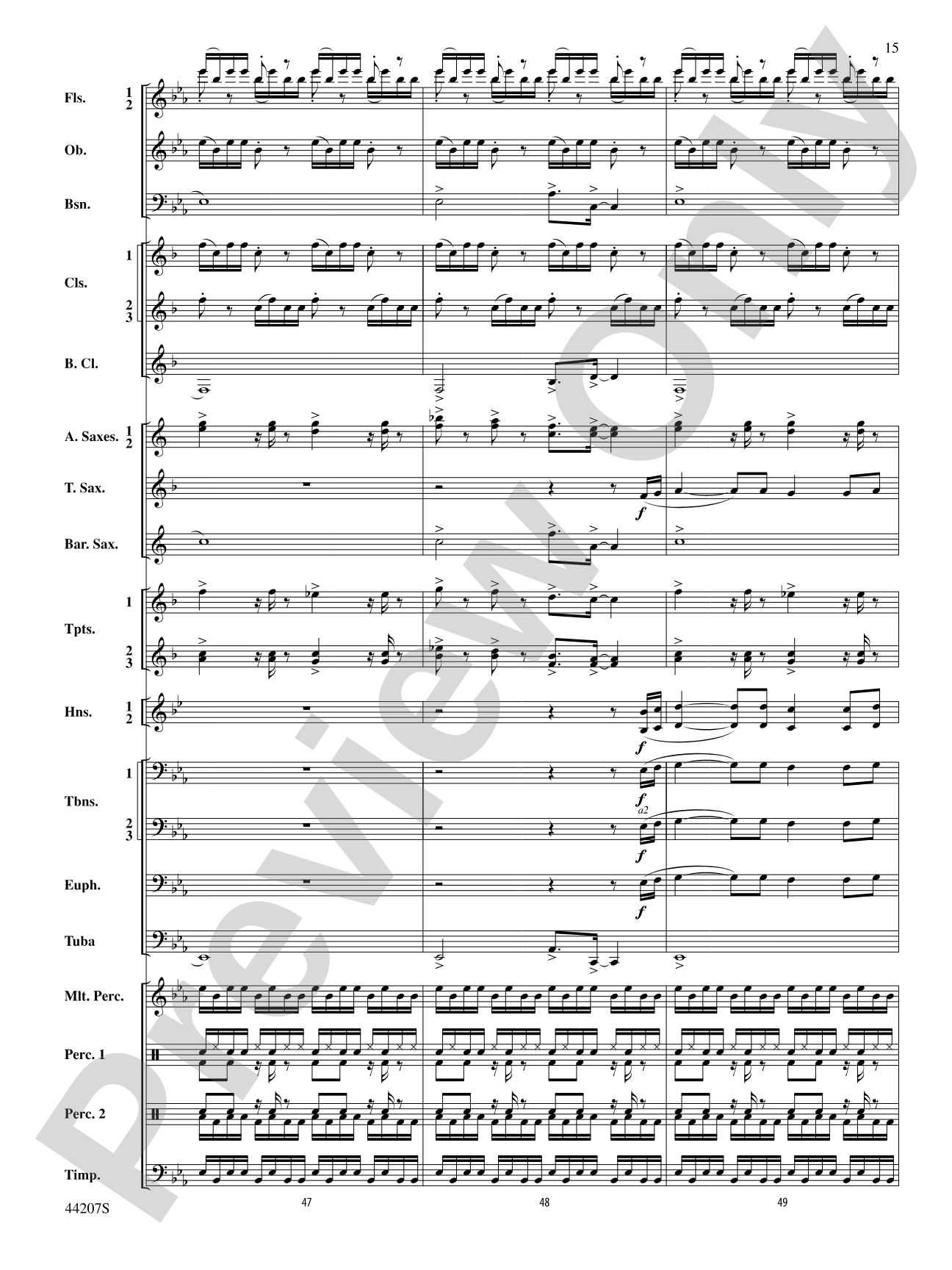 Paradiddles: Concert Band Conductor Score & Parts
