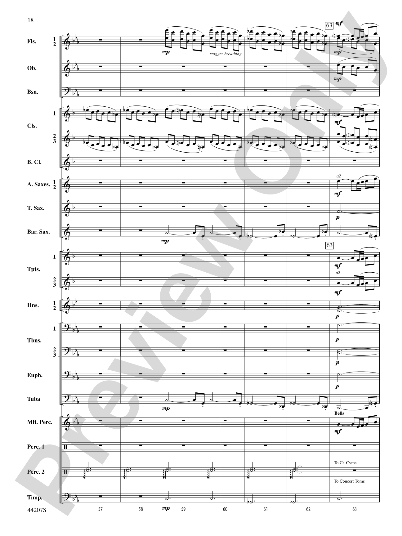 Paradiddles: Concert Band Conductor Score & Parts