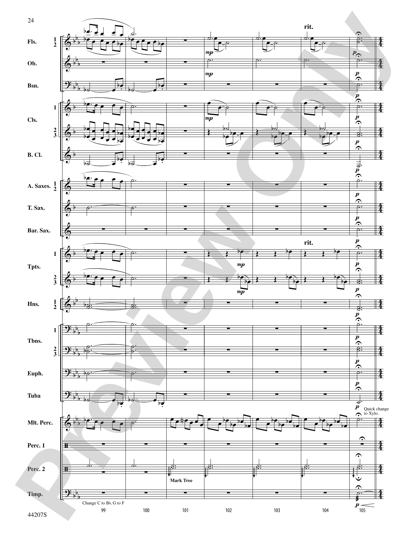 Paradiddles: Concert Band Conductor Score & Parts