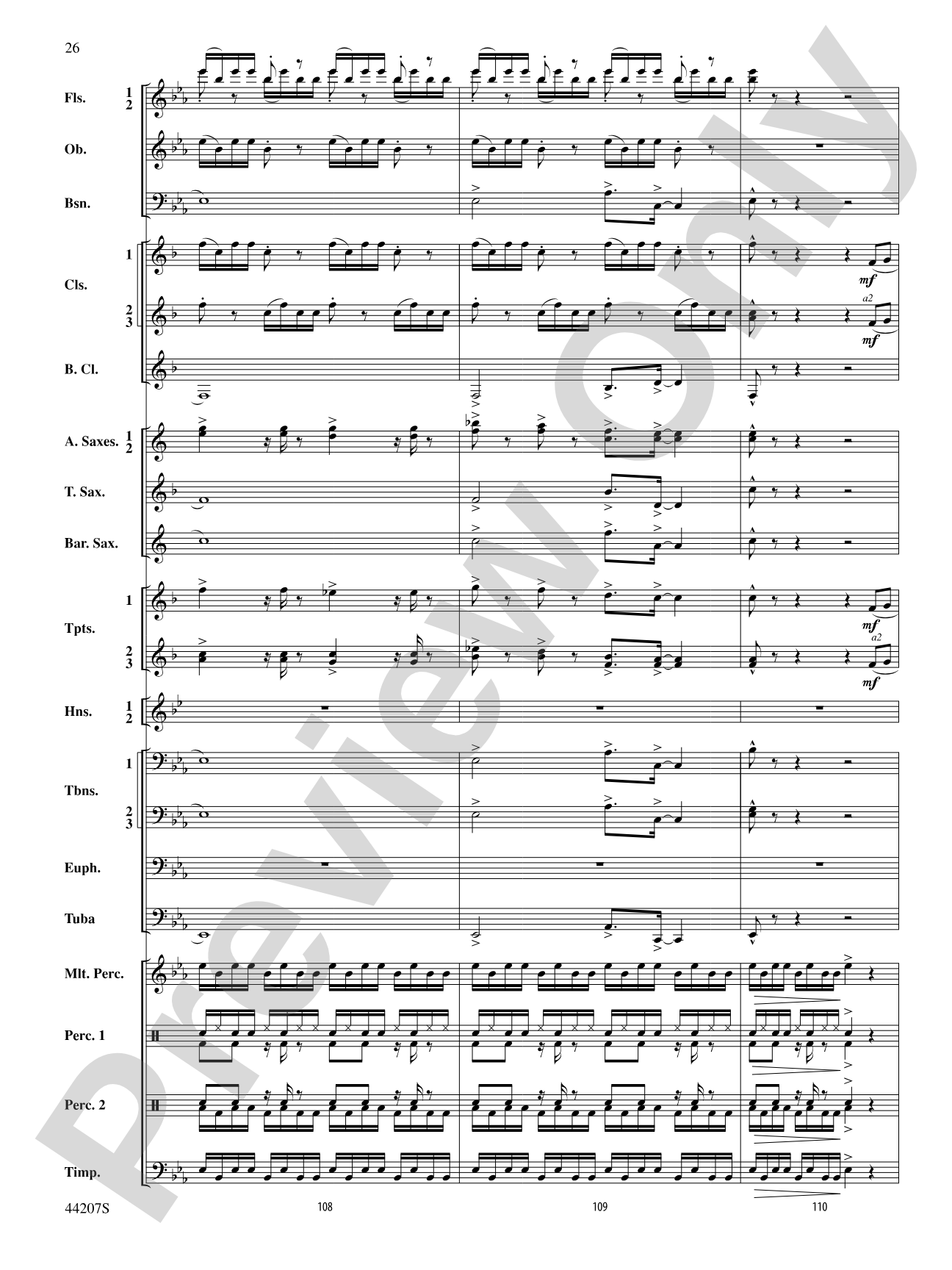 Paradiddles: Concert Band Conductor Score & Parts