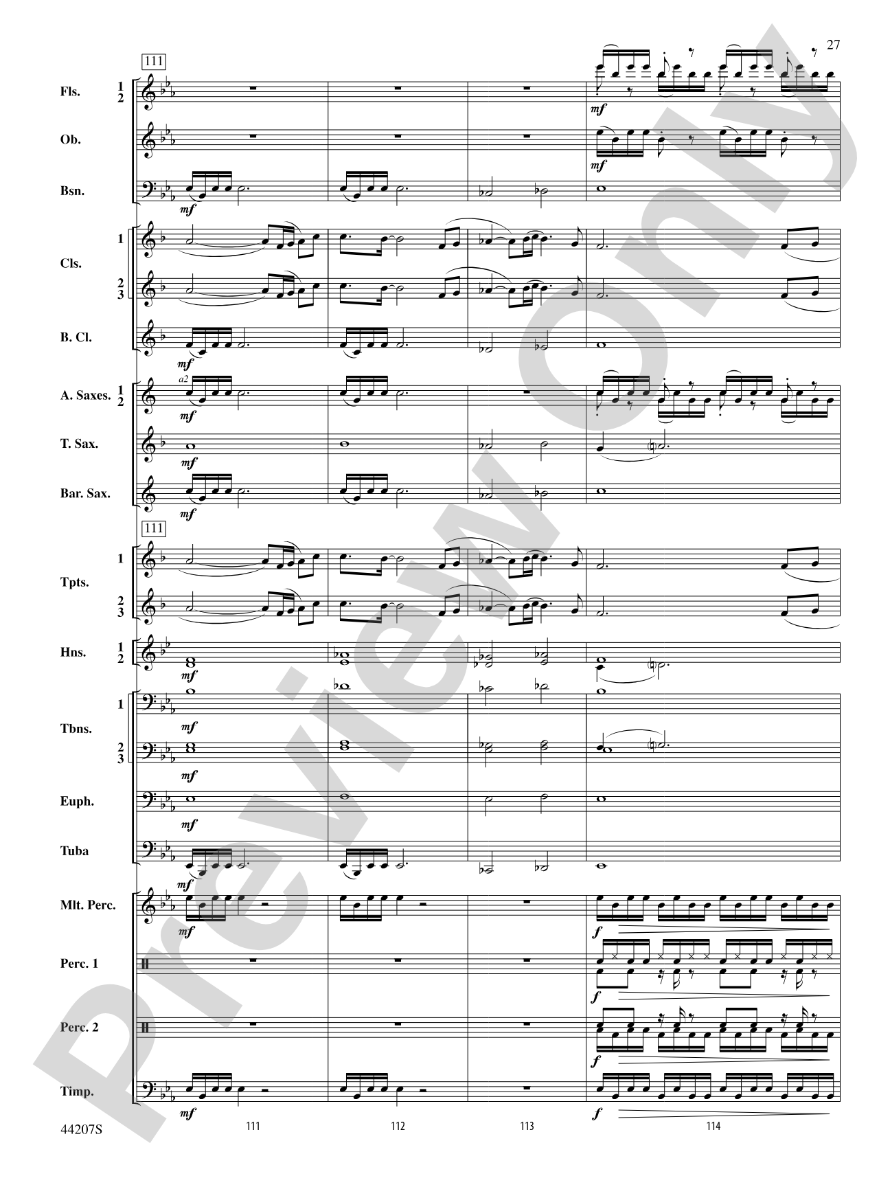 Paradiddles: Concert Band Conductor Score & Parts