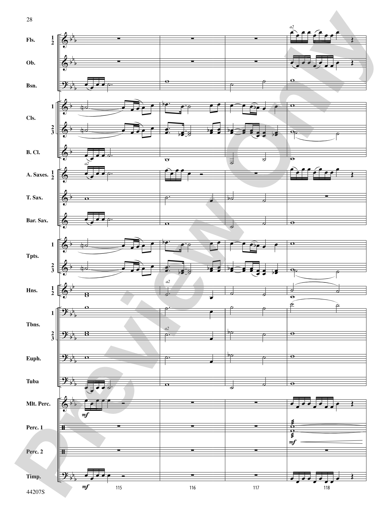 Paradiddles: Concert Band Conductor Score & Parts