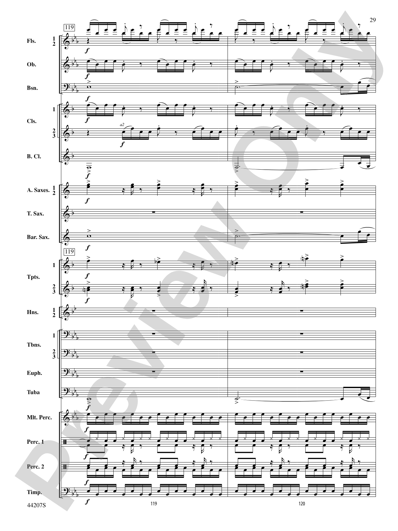 Paradiddles: Concert Band Conductor Score & Parts