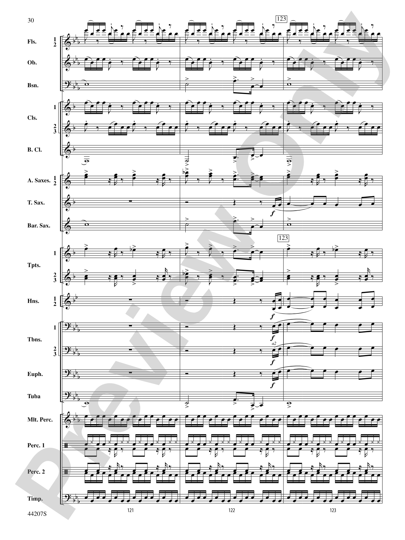 Paradiddles: Concert Band Conductor Score & Parts