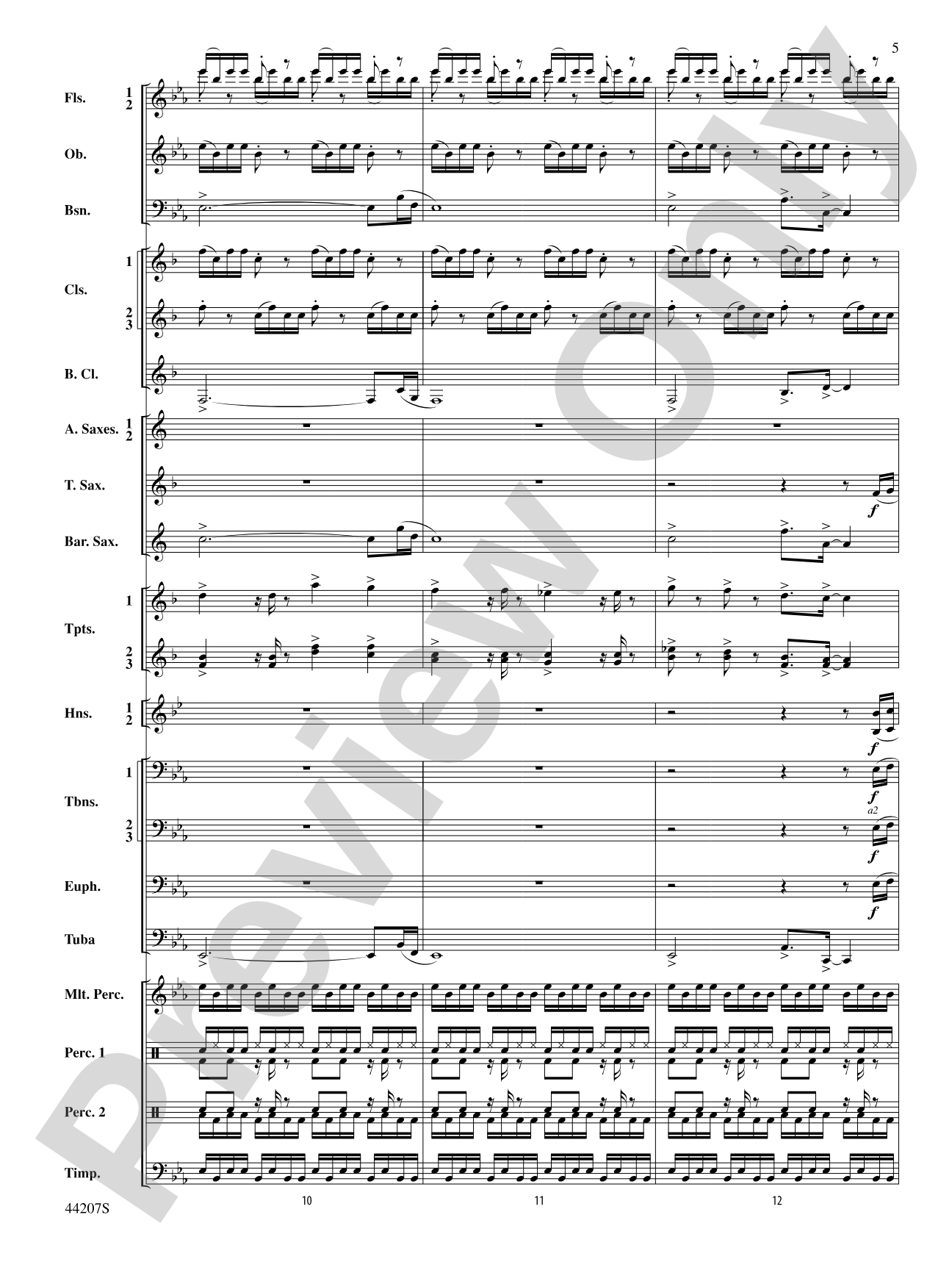 Paradiddles: Concert Band Conductor Score & Parts