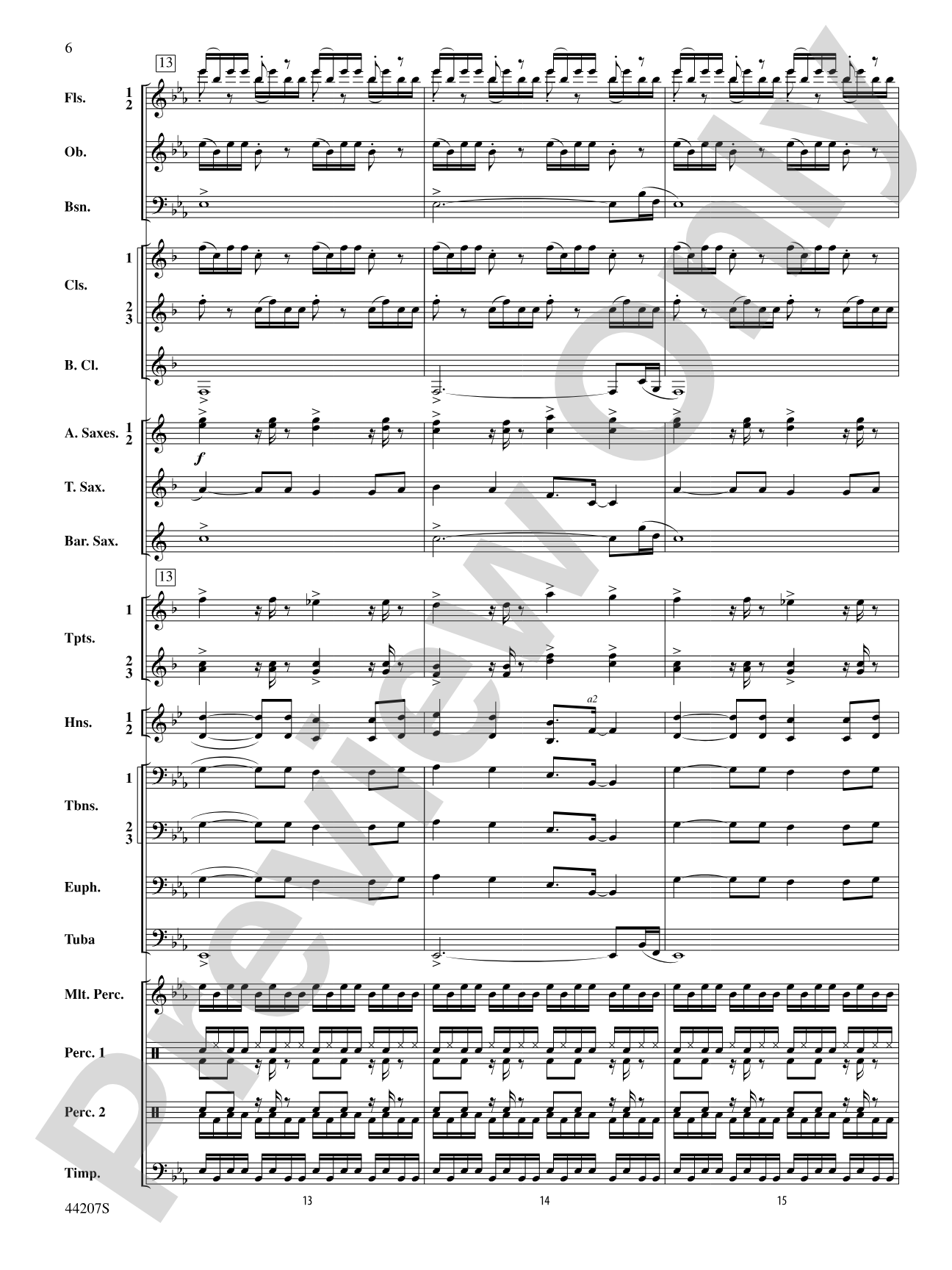 Paradiddles: Concert Band Conductor Score & Parts