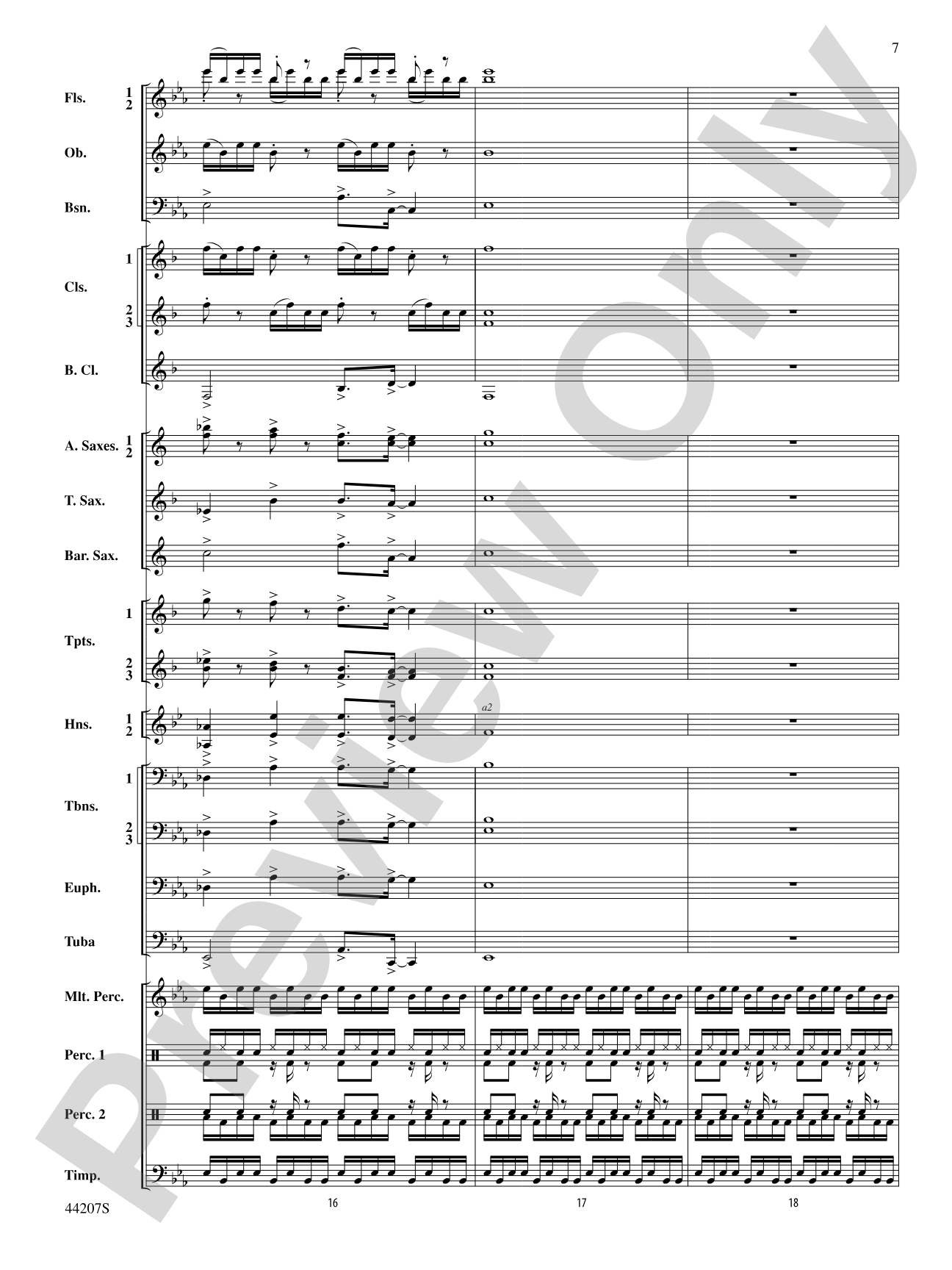 Paradiddles: Concert Band Conductor Score & Parts