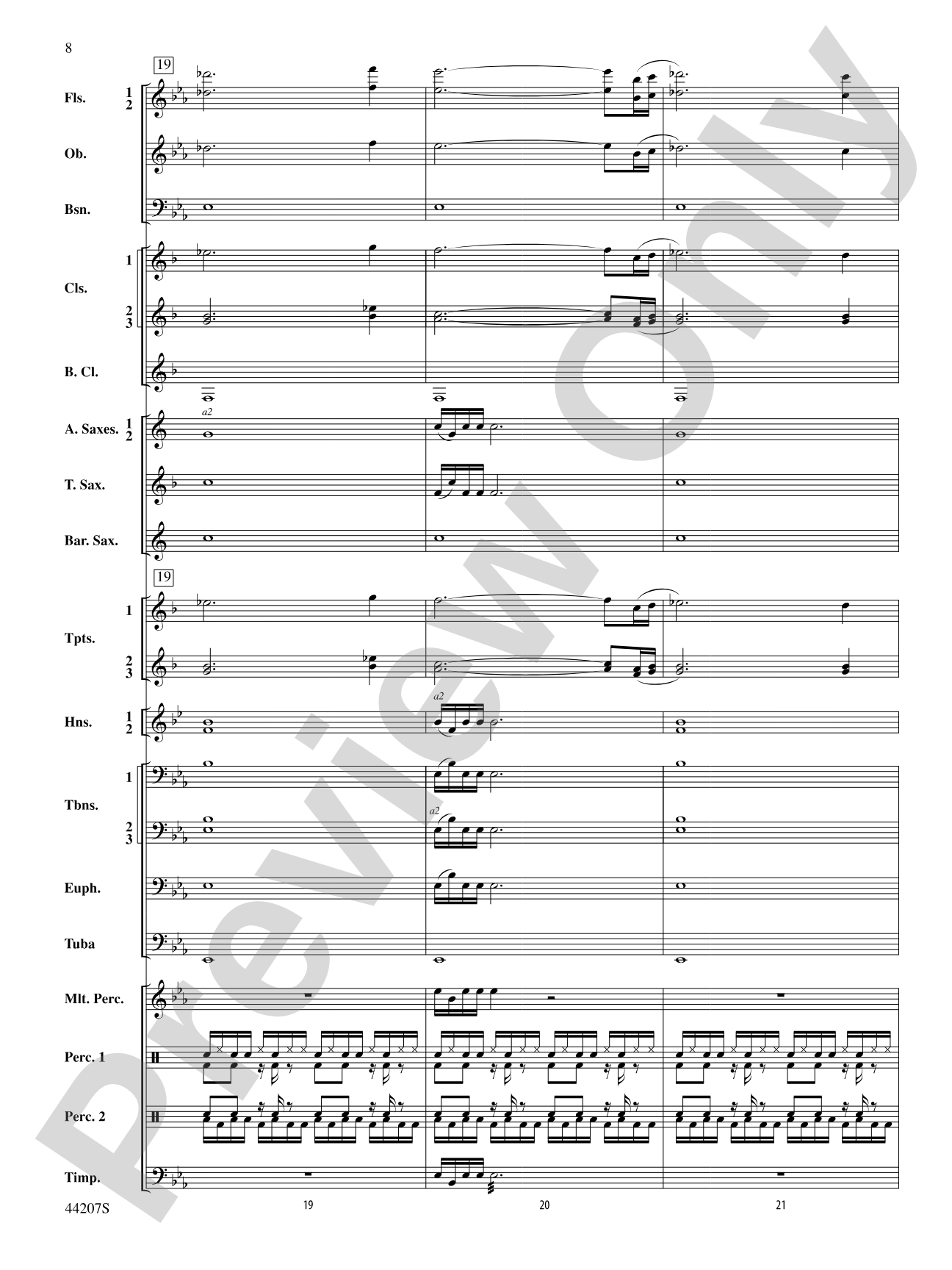 Paradiddles: Concert Band Conductor Score & Parts