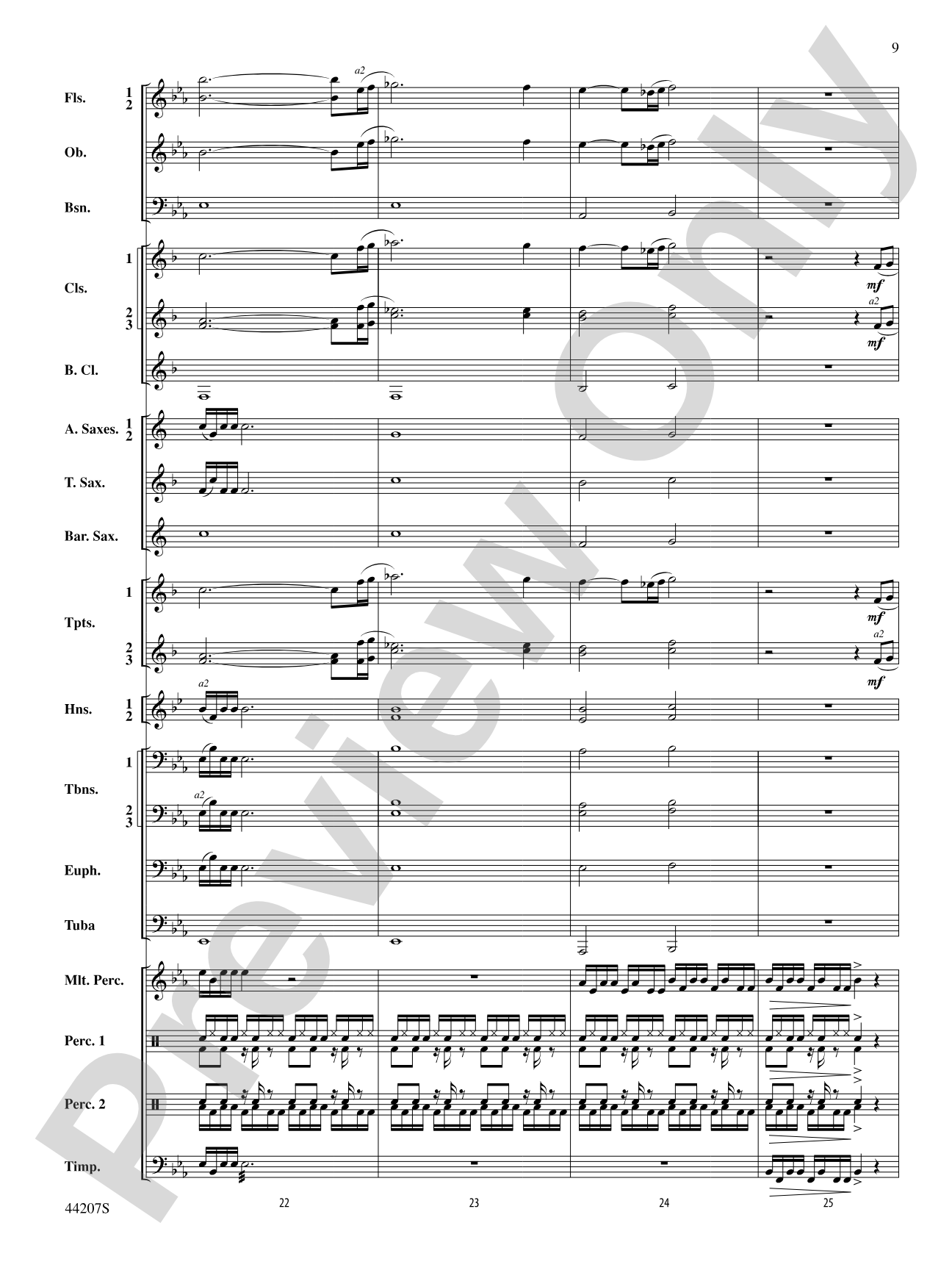 Paradiddles: Concert Band Conductor Score & Parts