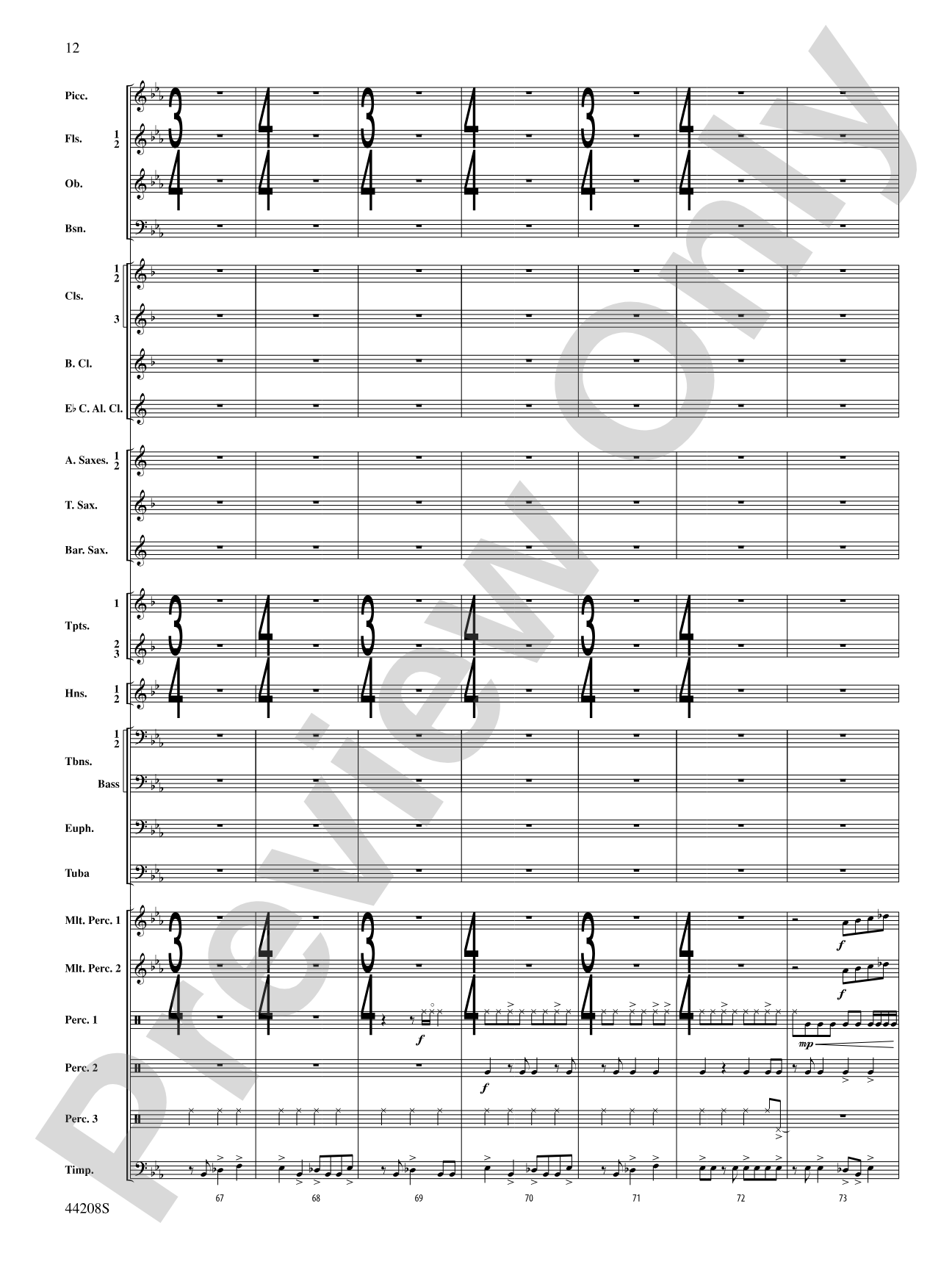 Undecim: Concert Band Conductor Score & Parts